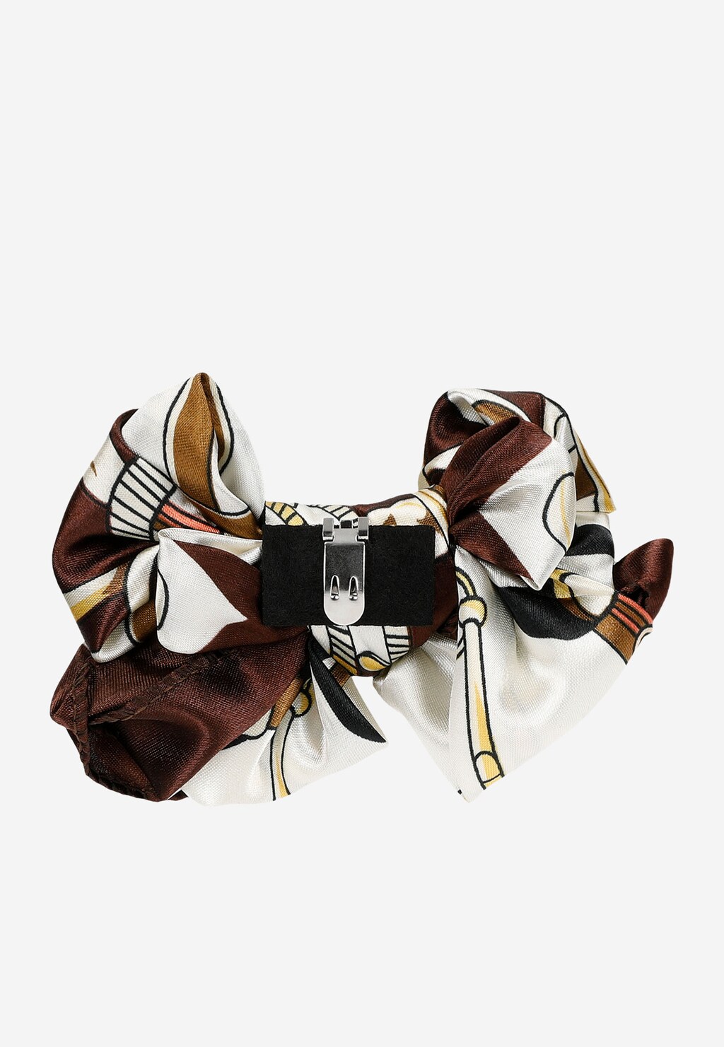 Štýlové ozdoby na topánky sú bielo hnedé mašličky 98522-13 Widok 4