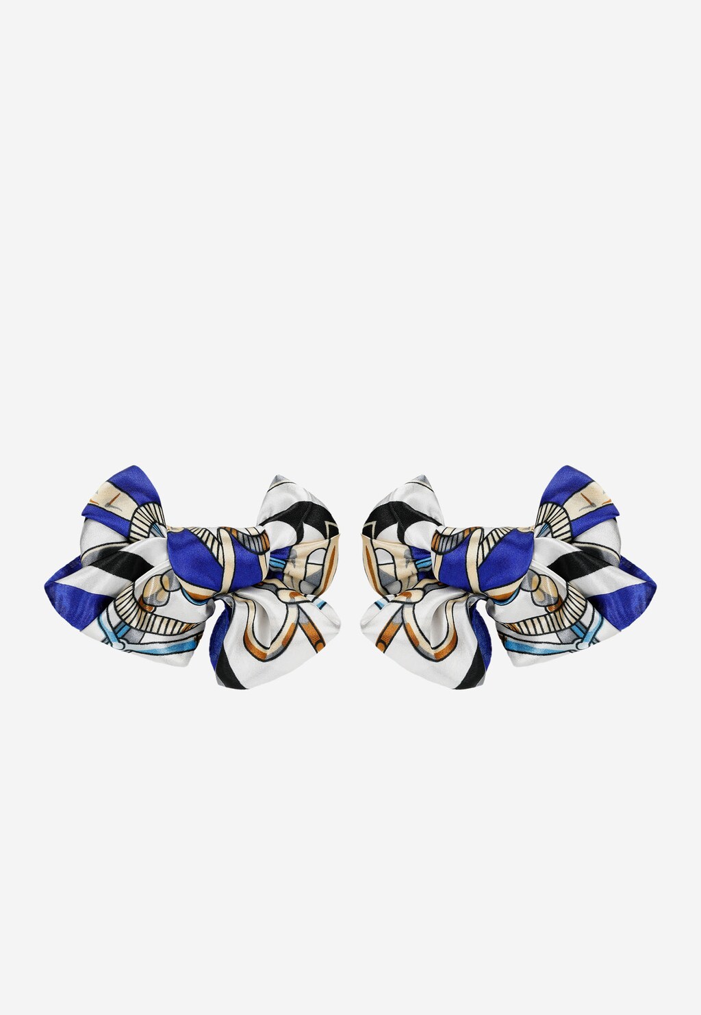 Niebieskie ozdoby do obuwia z białymi akcentami 98522-16 Widok 2