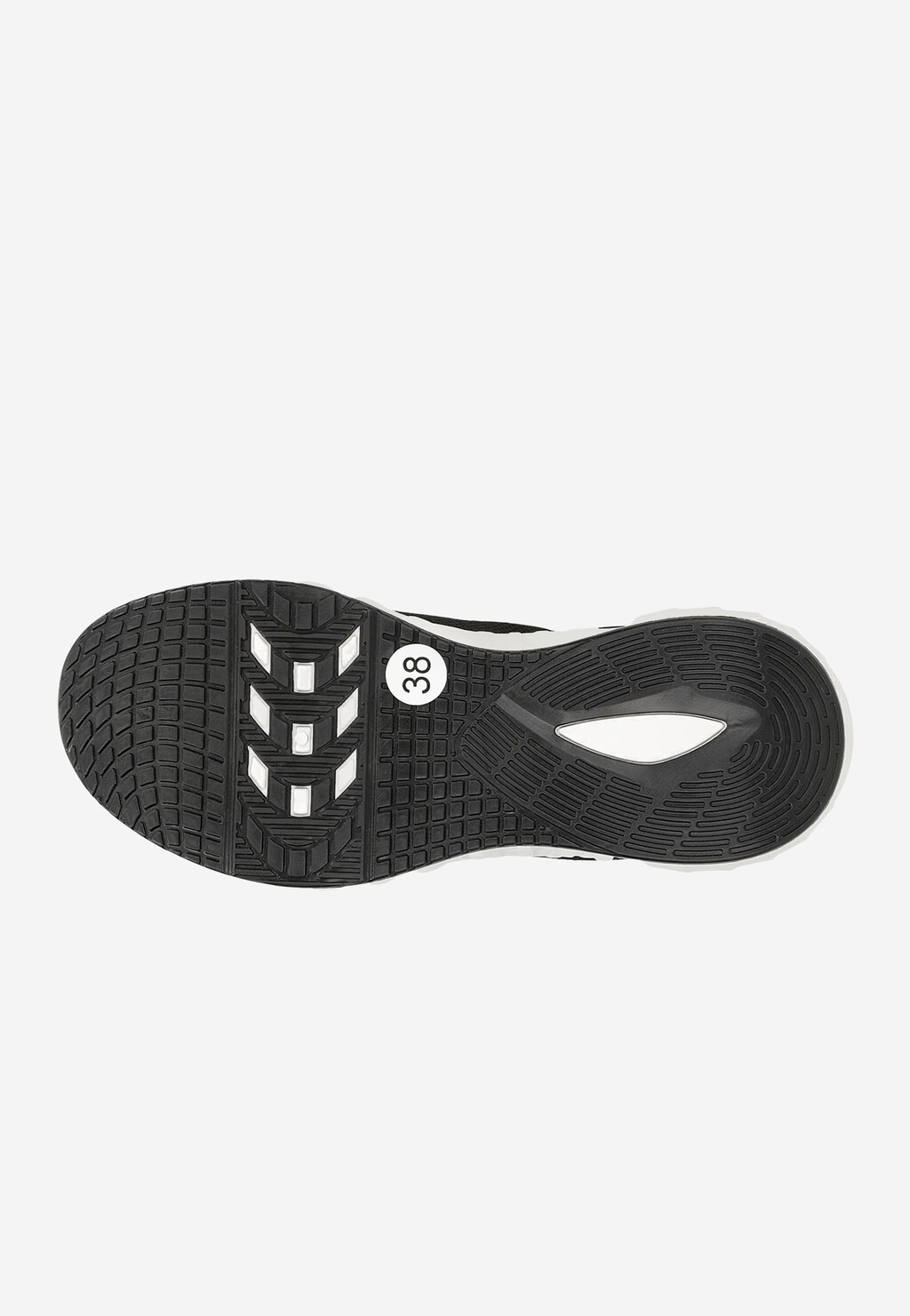 Czarne wsuwane półbuty damskie na białej podeszwie 46167-81 Widok 5