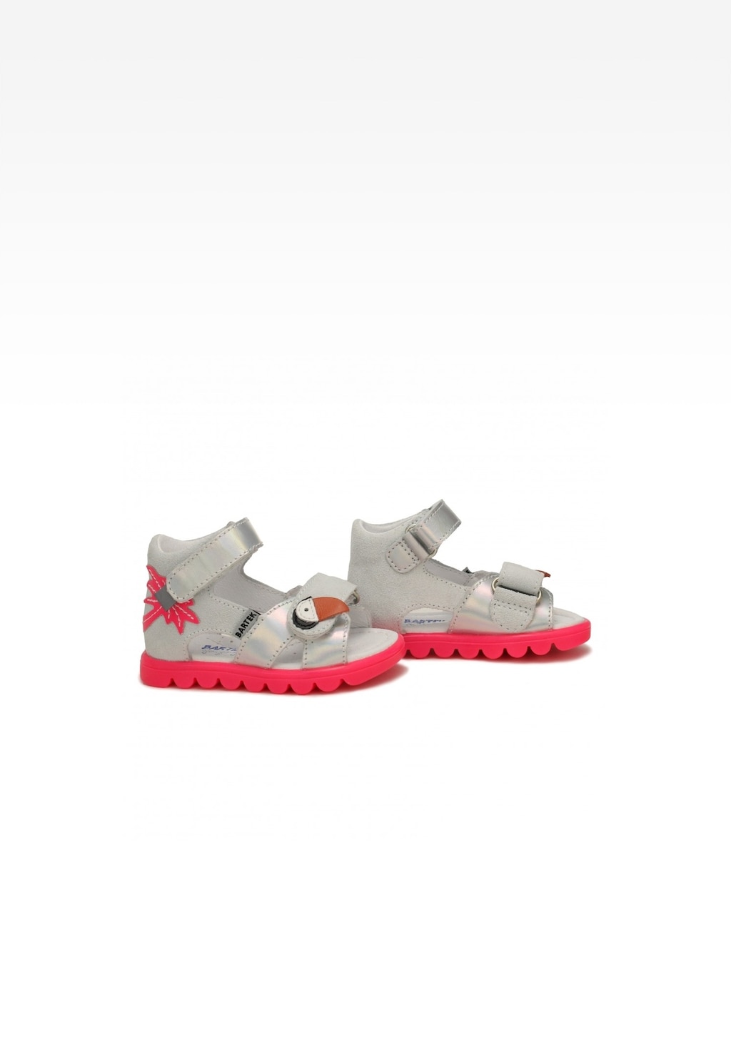Sandále BARTEK 11227011, pre dievčatá, šedo-ružové Widok 4
