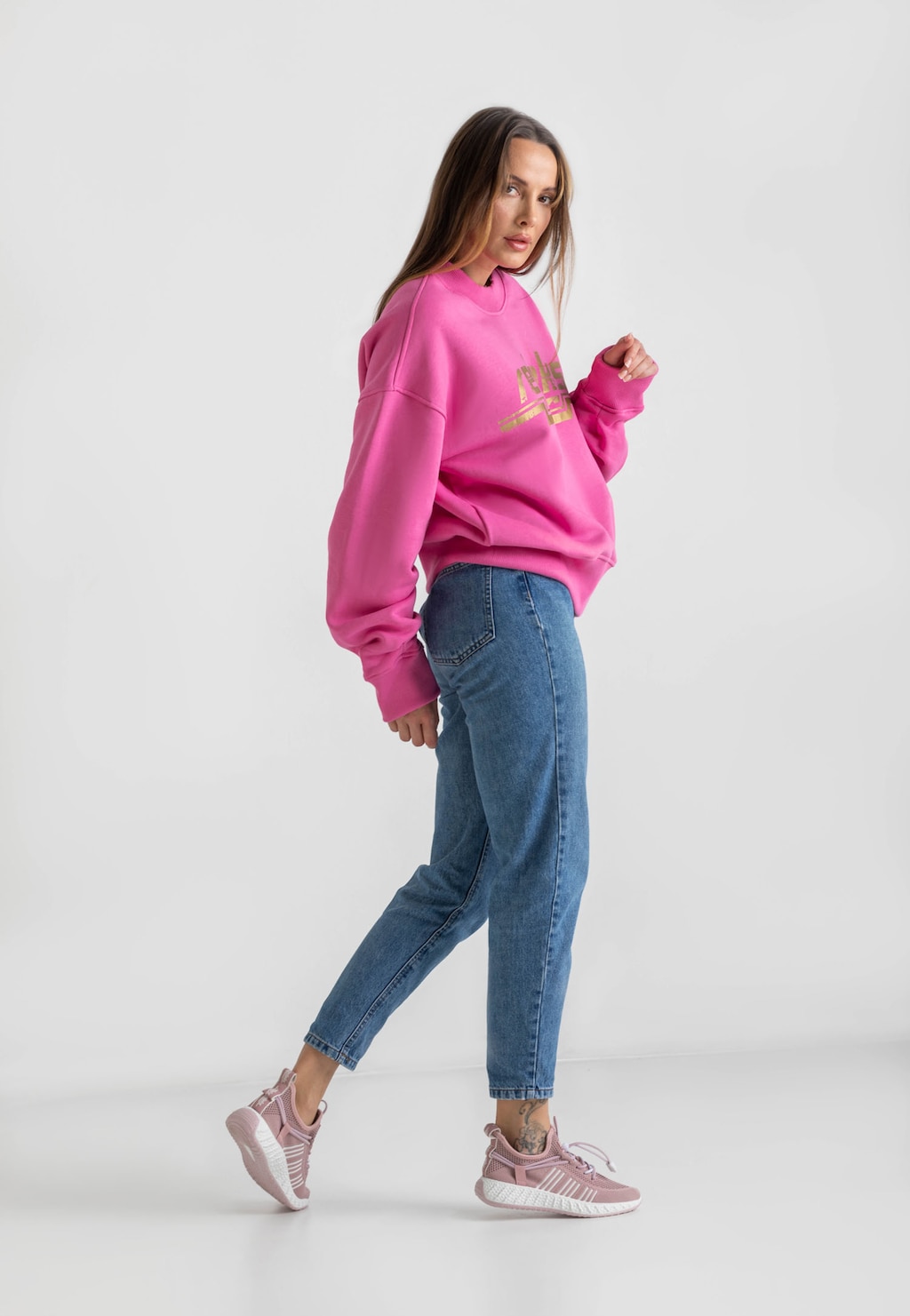 Wygodne półbuty damskie w kolorze różowym 46166-85 Widok 1