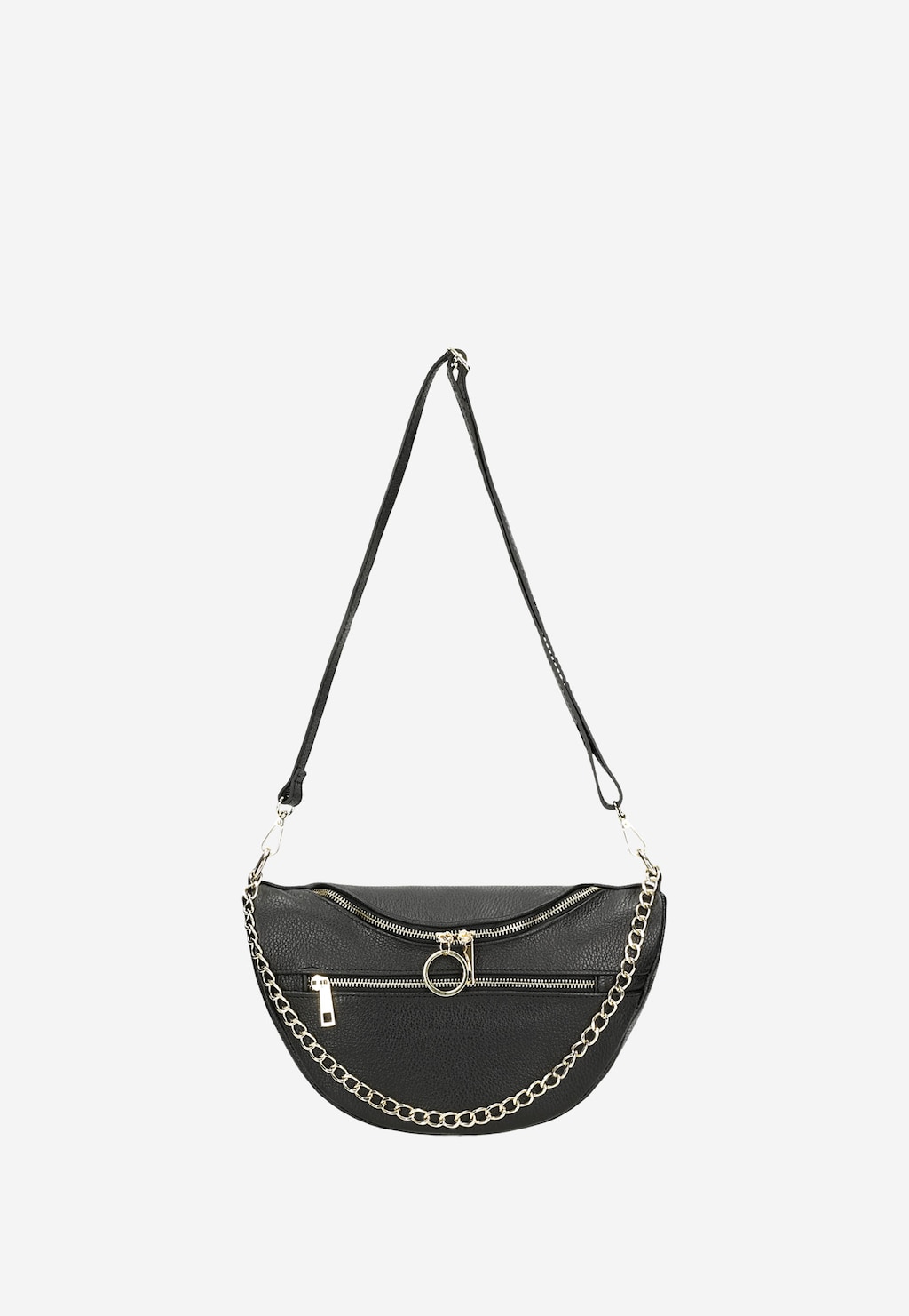 Czarna torebka typu nerka z łańcuszkiem 80284-51 Widok 5