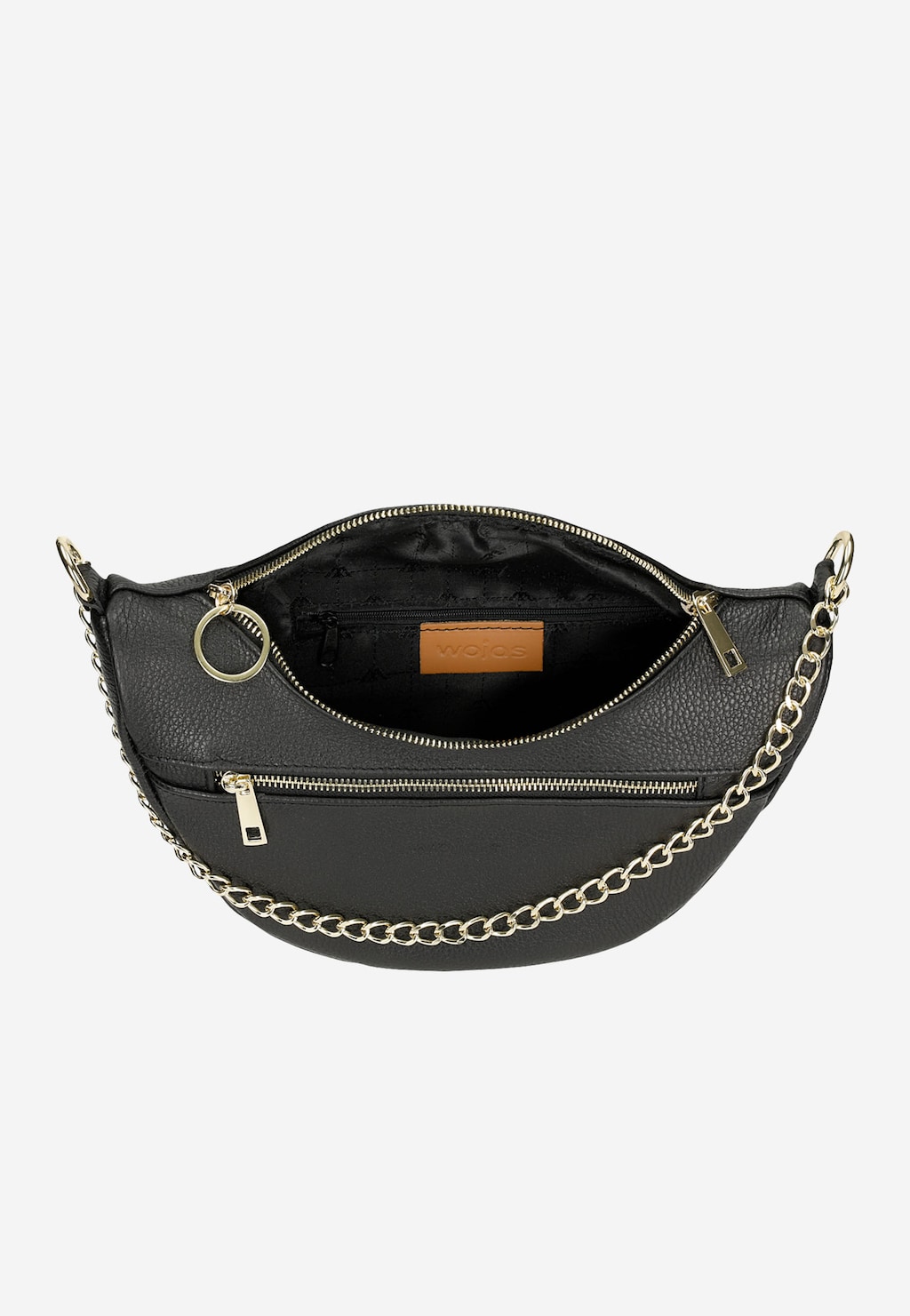 Czarna torebka typu nerka z łańcuszkiem 80284-51 Widok 6