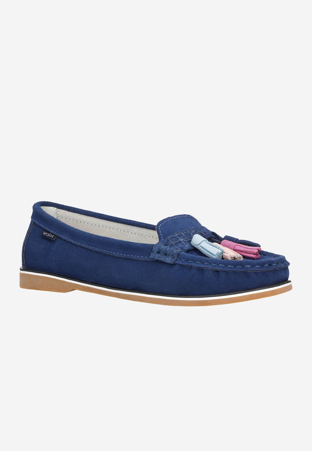 Moderní granátové polobotky dámské ze štípané kůže 46170-66 Widok 2