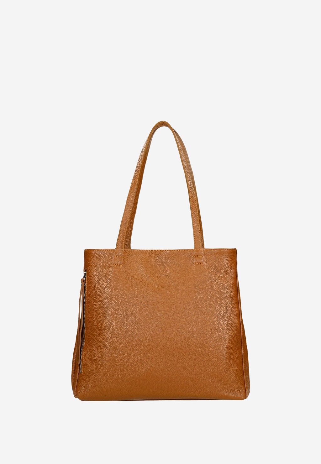 Duża skórzana jasnobrązowa torebka damska 80188-53 Widok 1