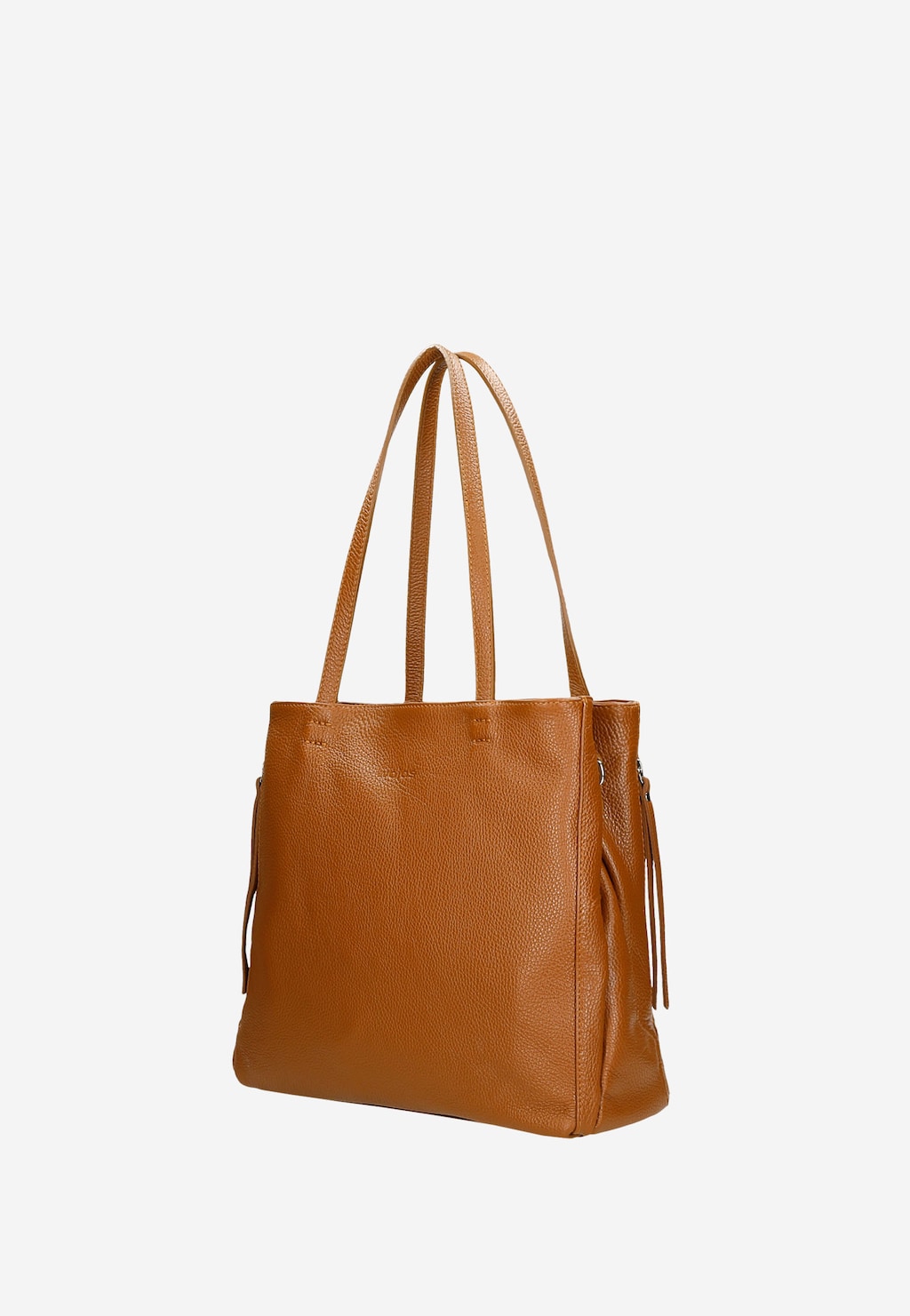 Duża skórzana jasnobrązowa torebka damska 80188-53 Widok 2