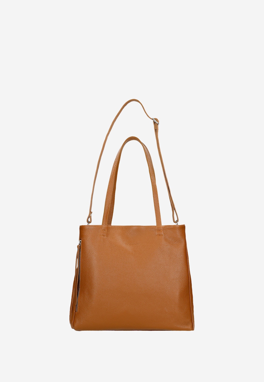 Duża skórzana jasnobrązowa torebka damska 80188-53 Widok 4