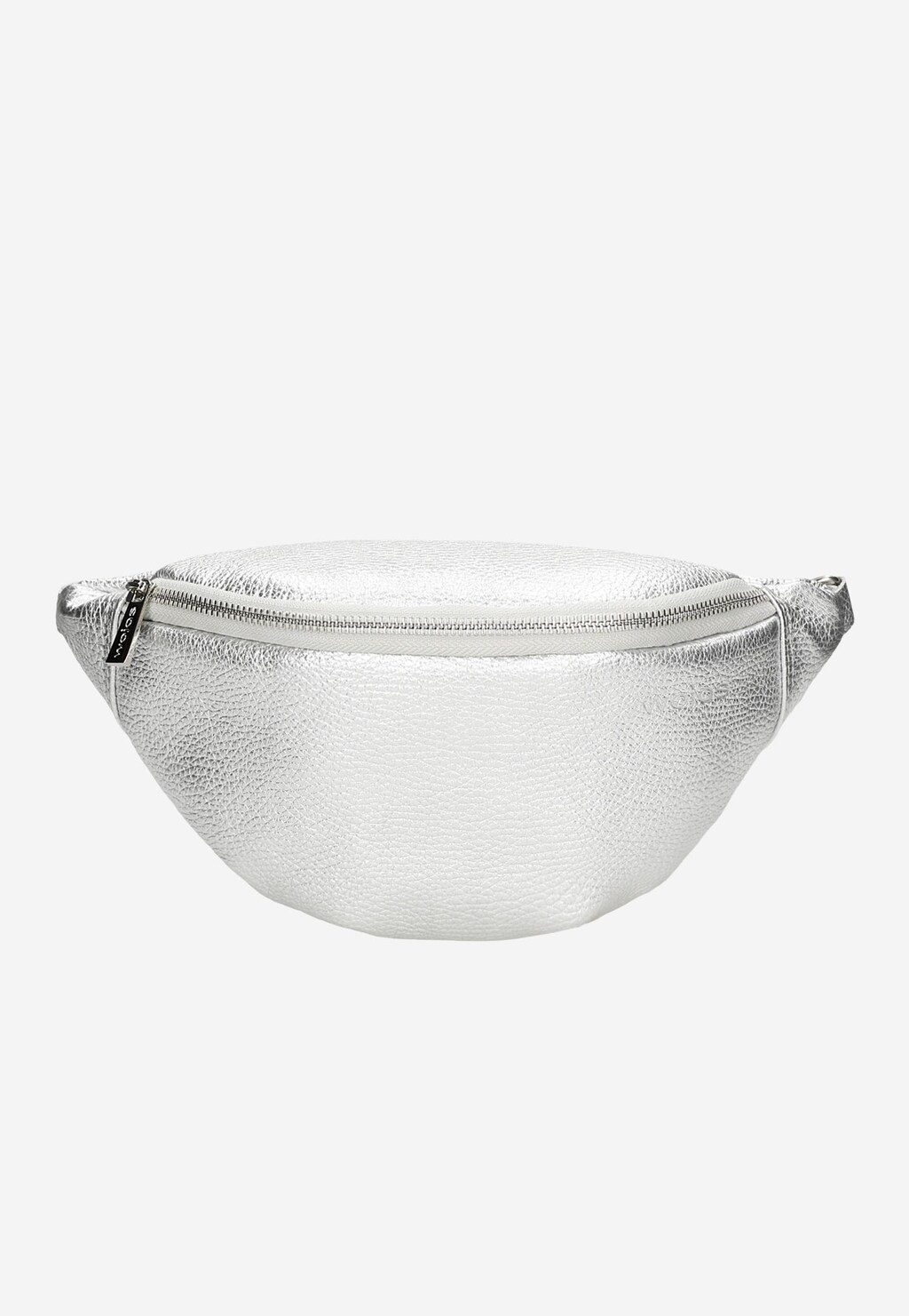 Mała srebrna torebka typu nerka 80035-50 Widok 2