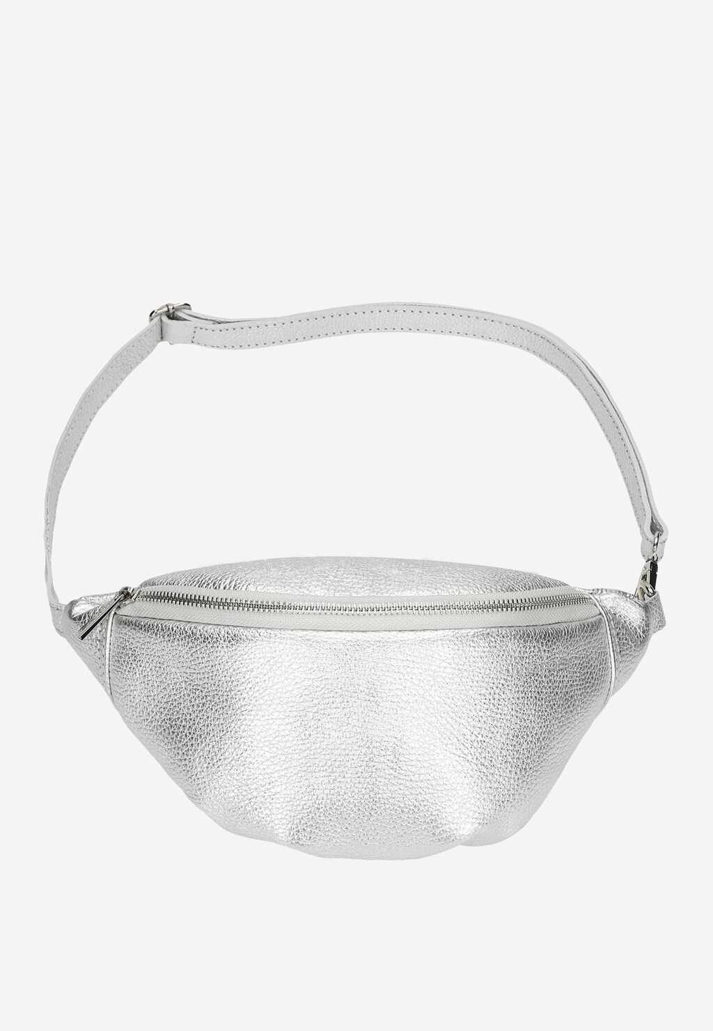 Mała srebrna torebka typu nerka 80035-50 Widok 5