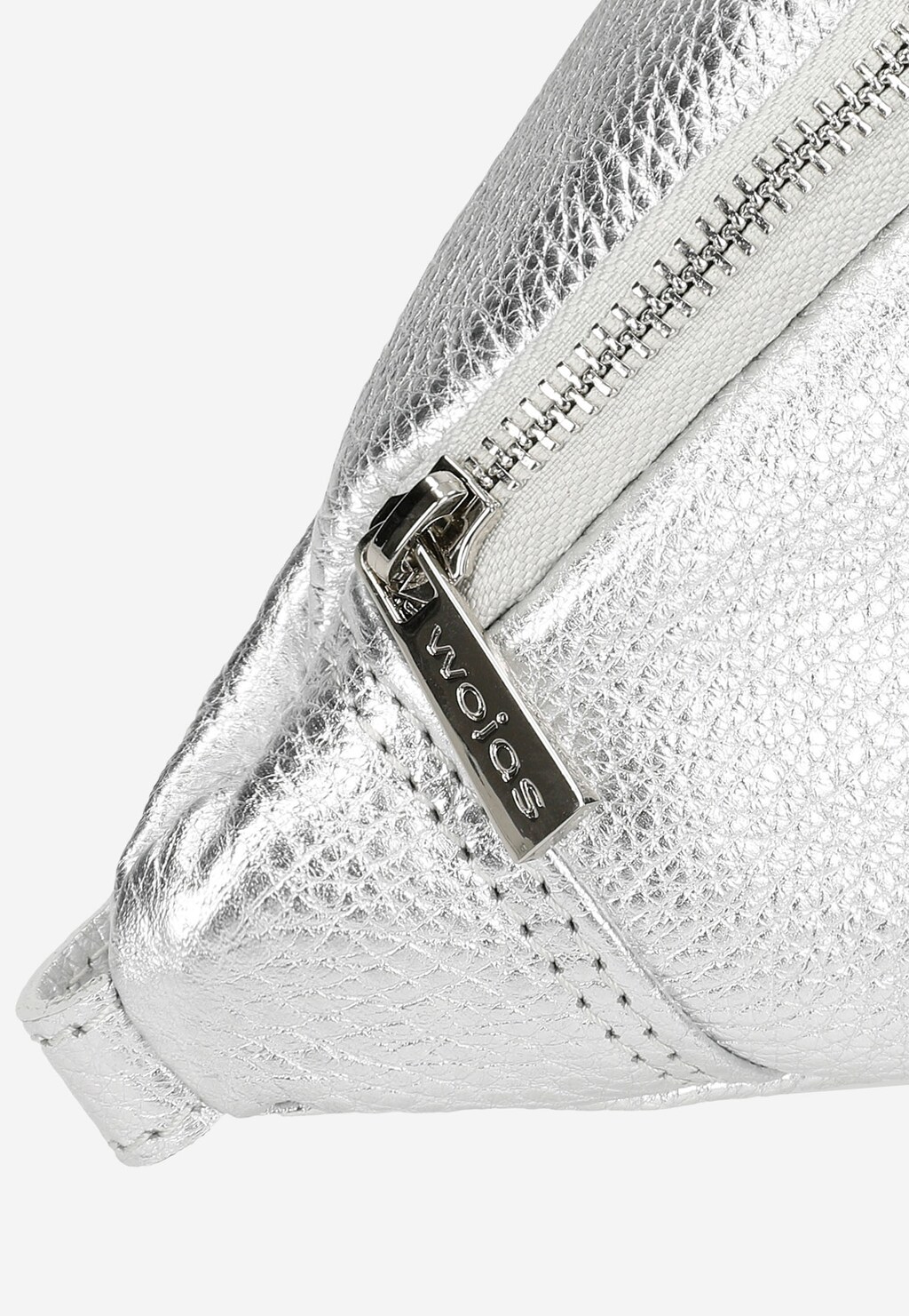 Mała srebrna torebka typu nerka 80035-50 Widok 7