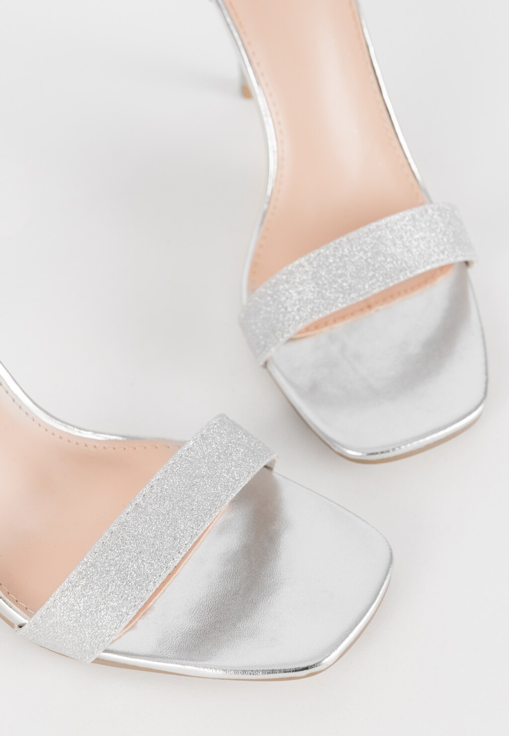 Strieborné sandále na podpätku na letnú párty WJS74048-19 Widok 5