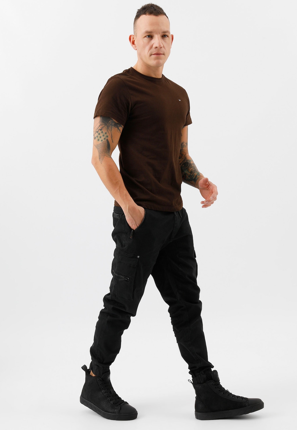 Czarne trampki męskie RELAKS 24038-71 Widok 8