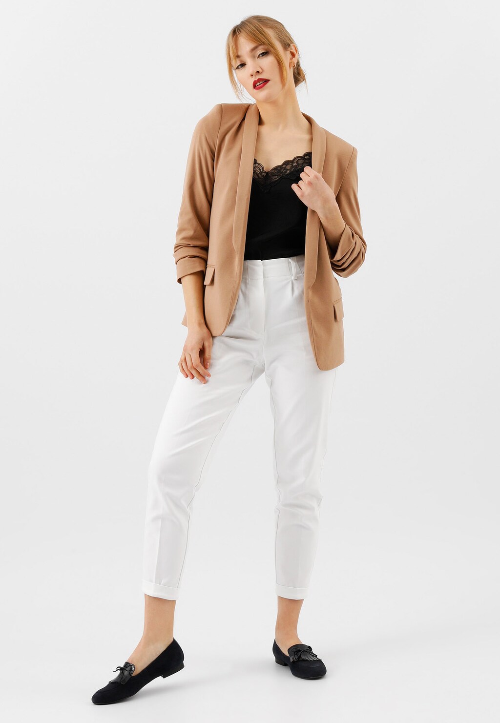 Granatowe półbuty damskie 46013-76 Widok 7