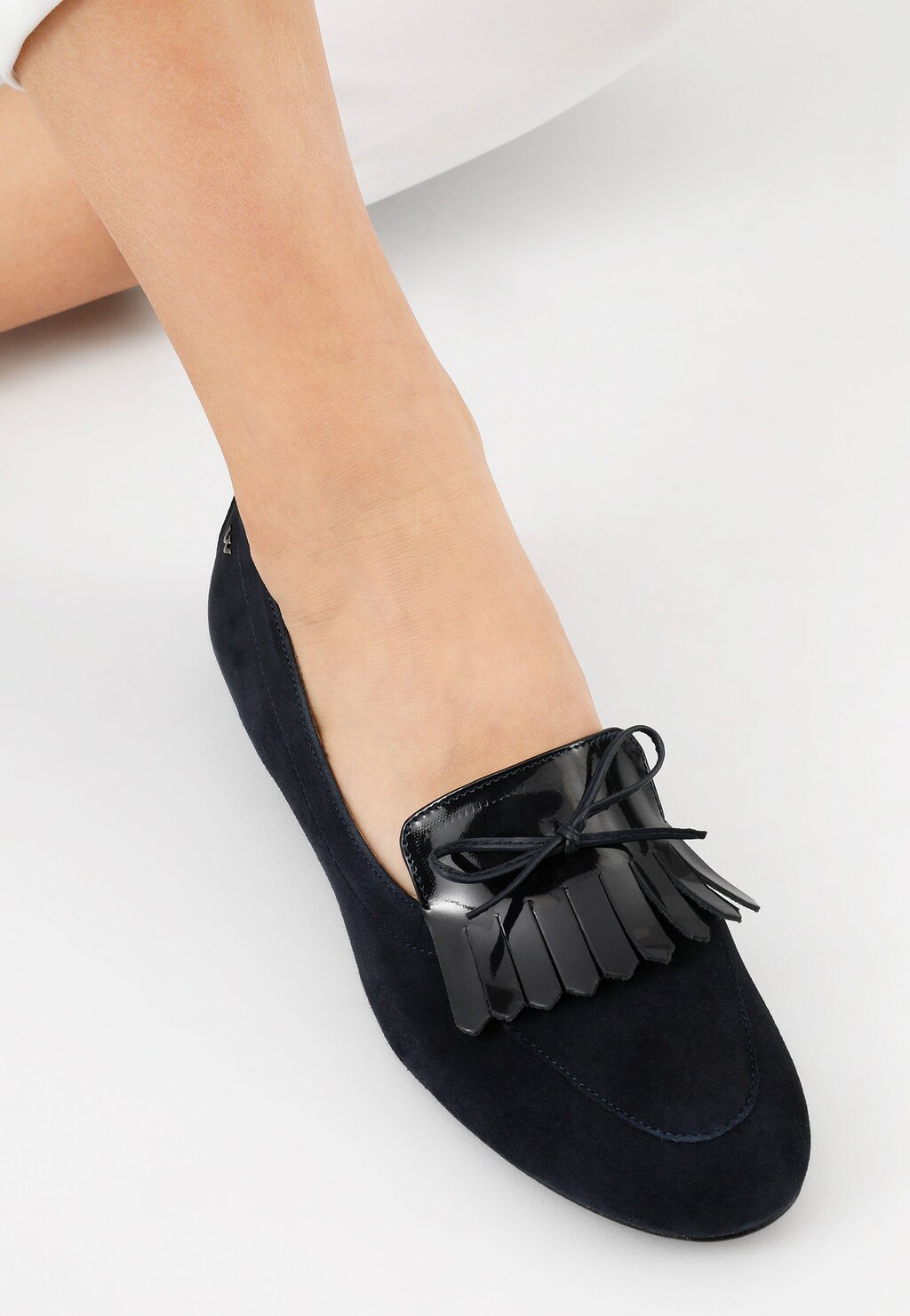 Granatowe półbuty damskie 46013-76 Widok 8