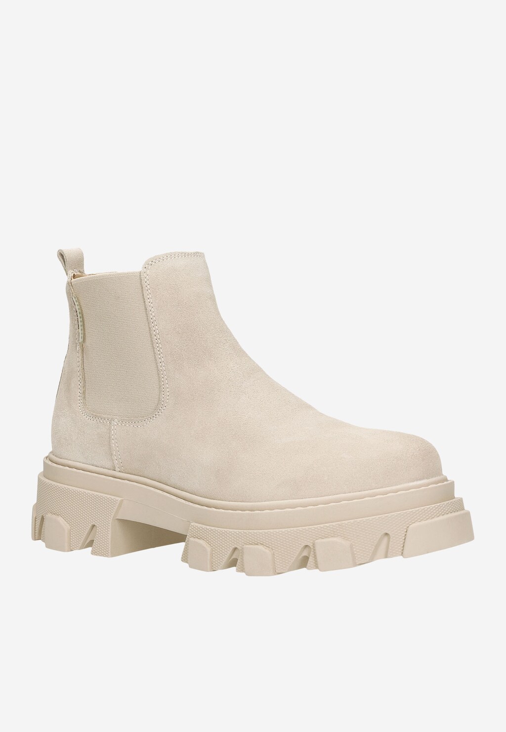 Dámske členkové čižmy z prírodnej béžovej kože 55041-64 Widok 3