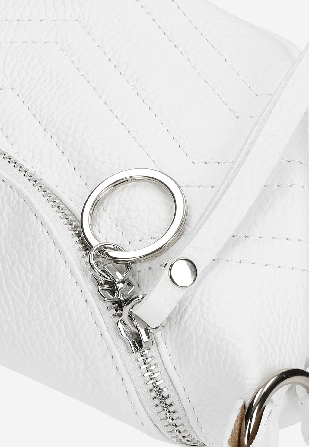 Bílá dámská taštička s ozdobným prošíváním 80093-59 Widok 7