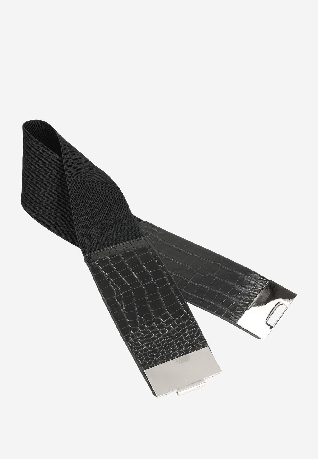WJS czarny szeroki pasek damski z ozdobnym tłoczeniem WJS91024-58 Widok 2