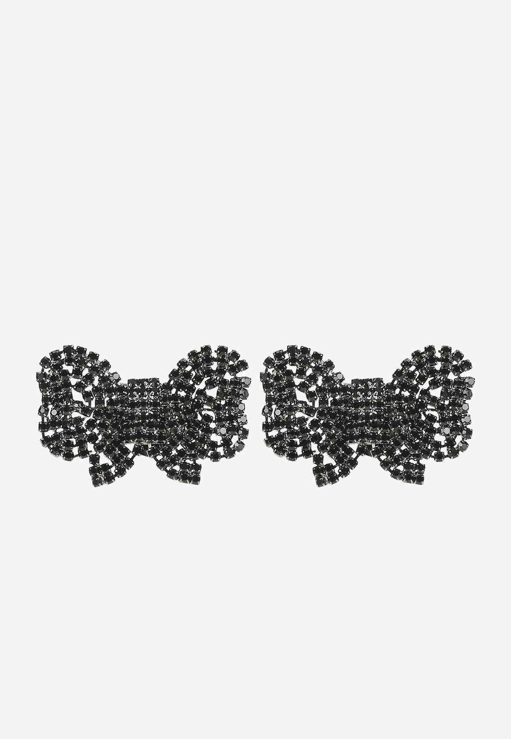 Czarne ozdoby w formie kokardek z kryształkami 98514-11 Widok 2
