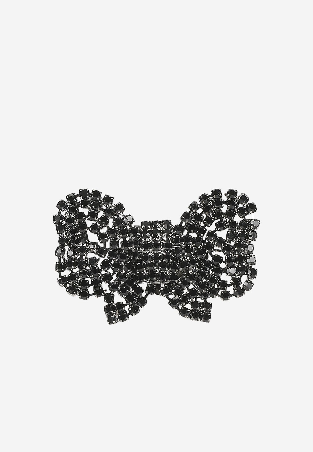 Czarne ozdoby w formie kokardek z kryształkami 98514-11 Widok 3