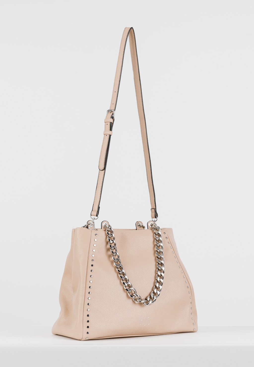 WJS beżowa torebka damska z rączkami w formie łańcuszków WJS76099-54 Widok 2