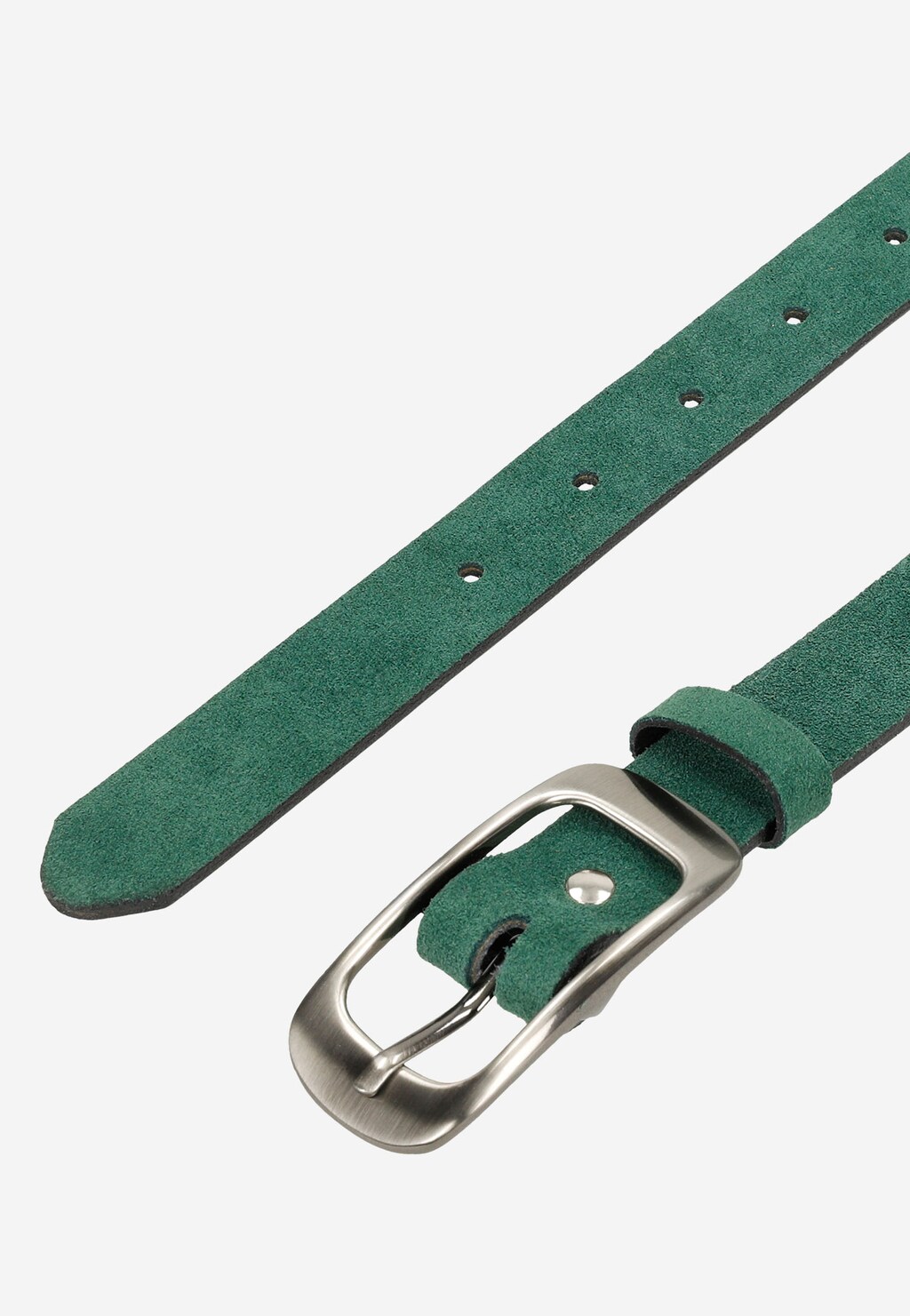 Zelený opasek dámský z kvalitní velurové kůže 93007-66 Widok 4
