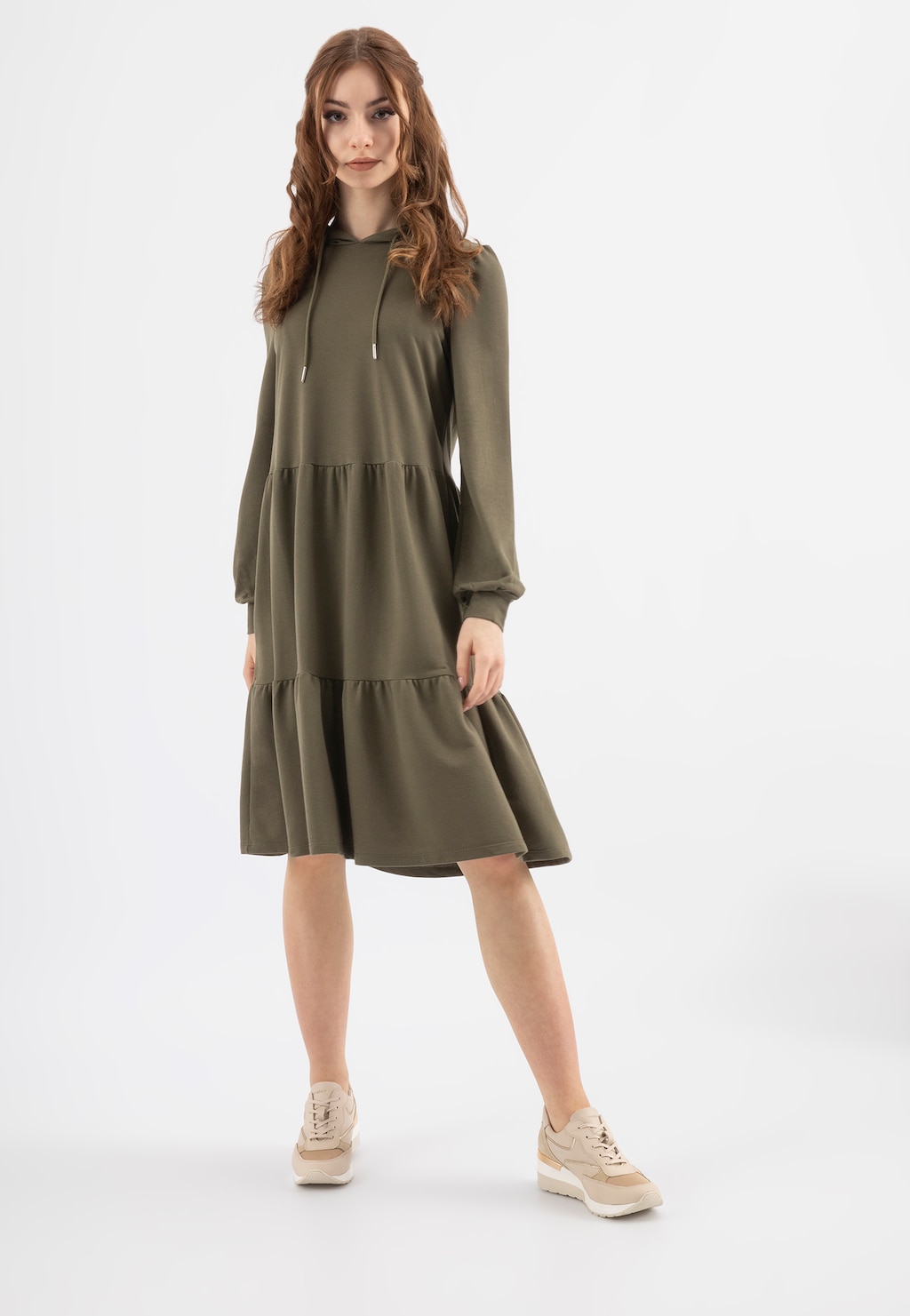 Béžové kožené polobotky dámské na klínku 46114-84 Widok 1