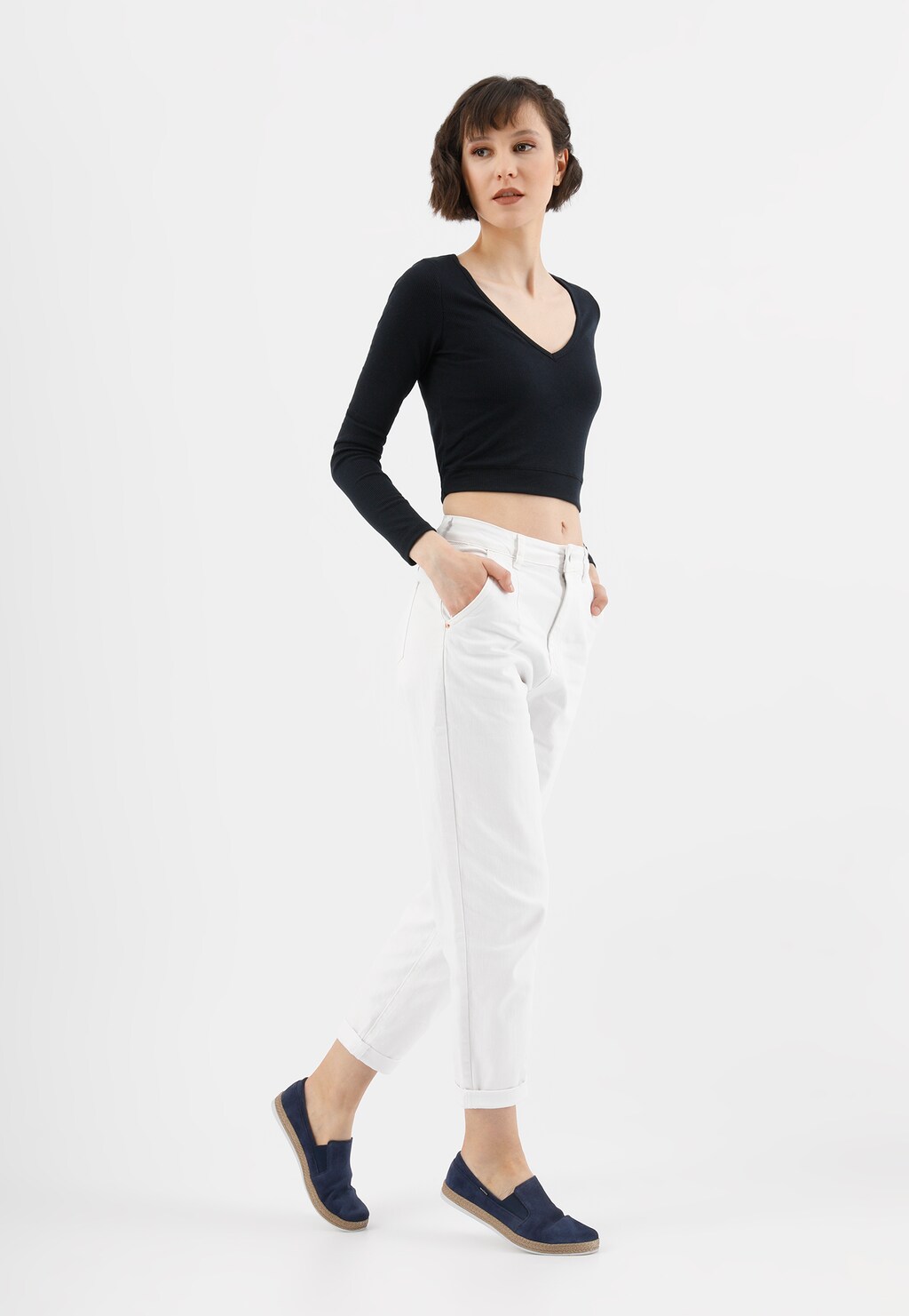 Kožené poltopánky dámske na každodenné nosenie 46149-66 Widok 7