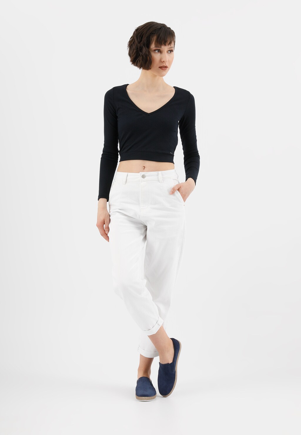 Kožené poltopánky dámske na každodenné nosenie 46149-66 Widok 10