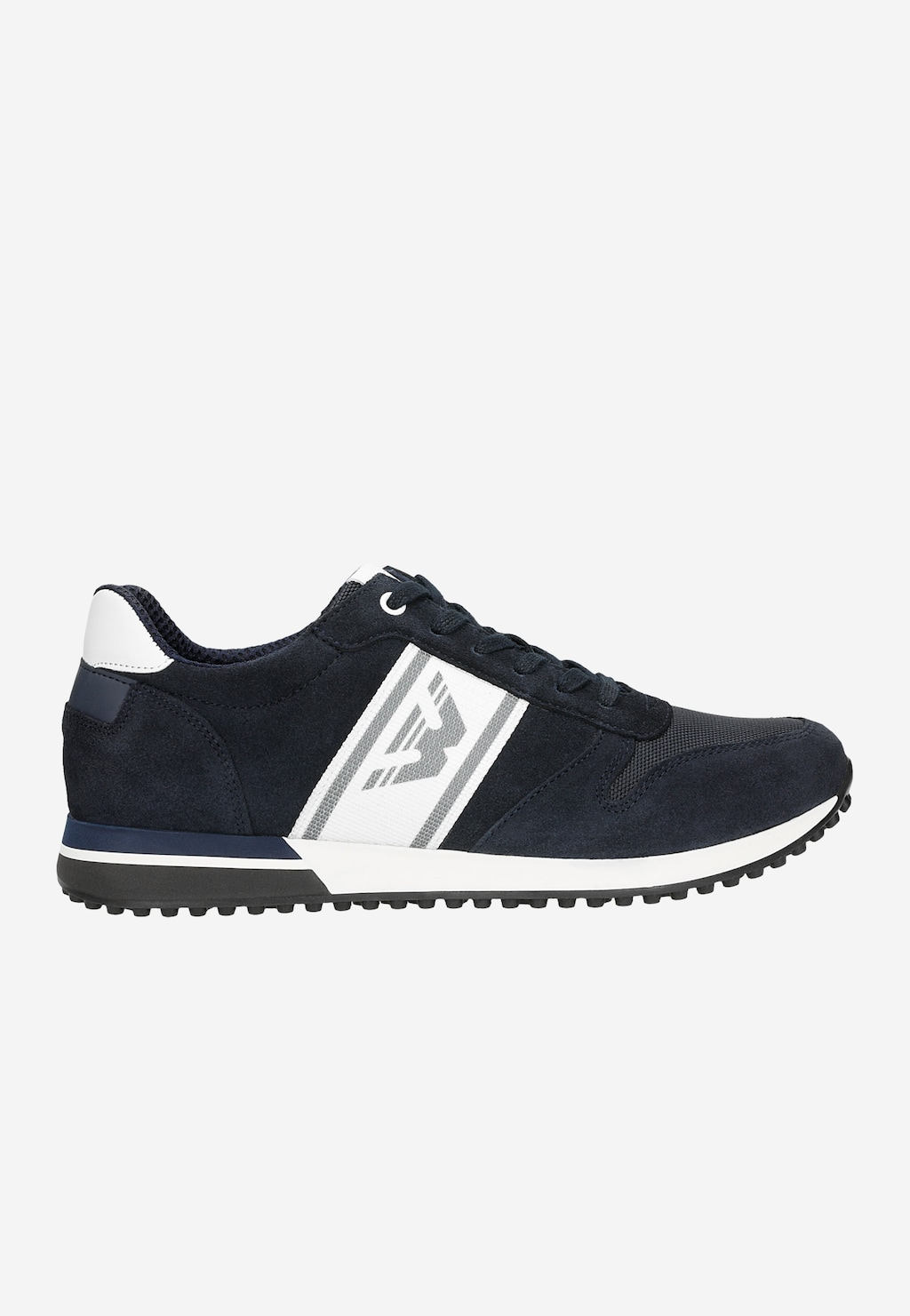 Granatowo-białe sneakersy męskie z monogramem 10090-66 Widok 2