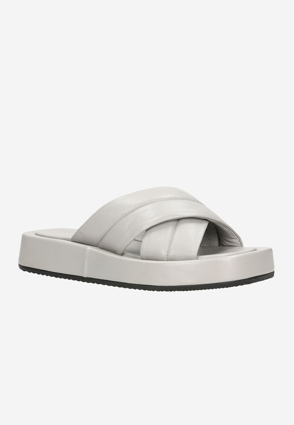 Popielate klapki damskie na platformie 74041-50 Widok 3