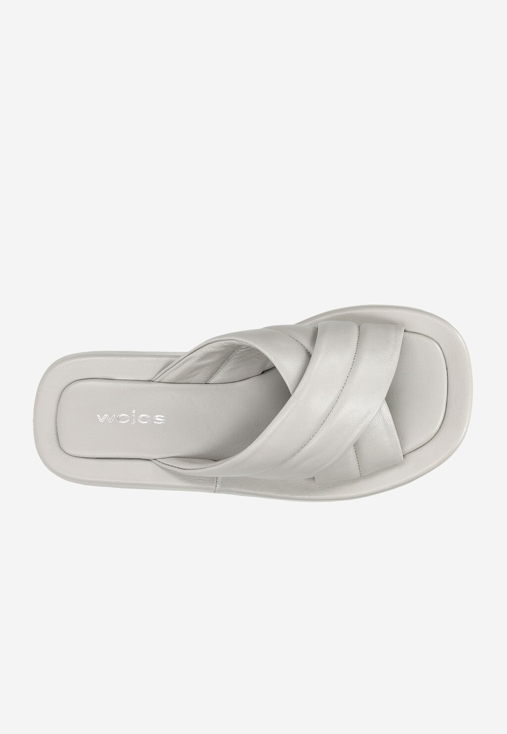 Popielate klapki damskie na platformie 74041-50 Widok 5