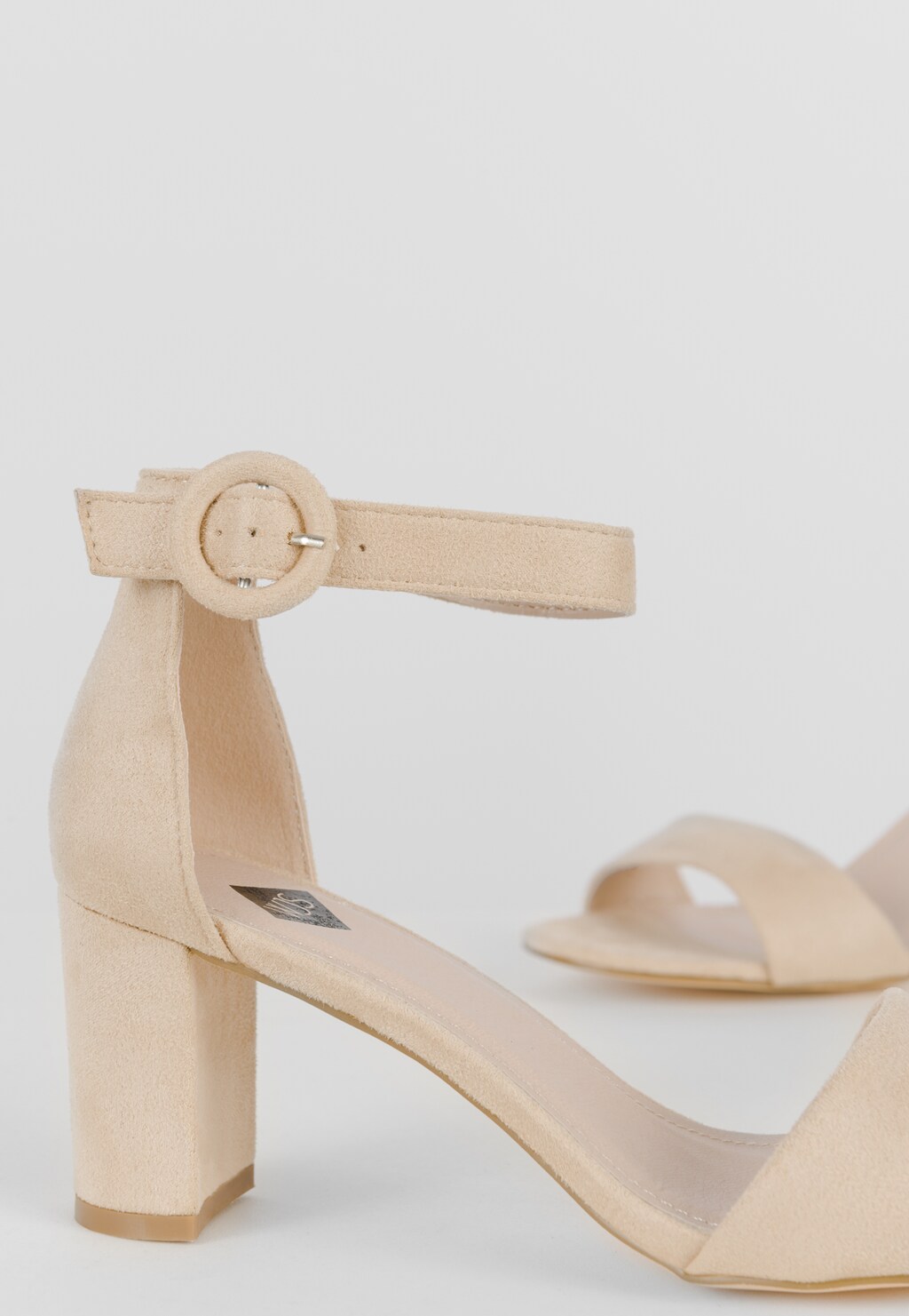 WJS delikatne beżowe sandały damskie na słupku WJS74004-64 Widok 5