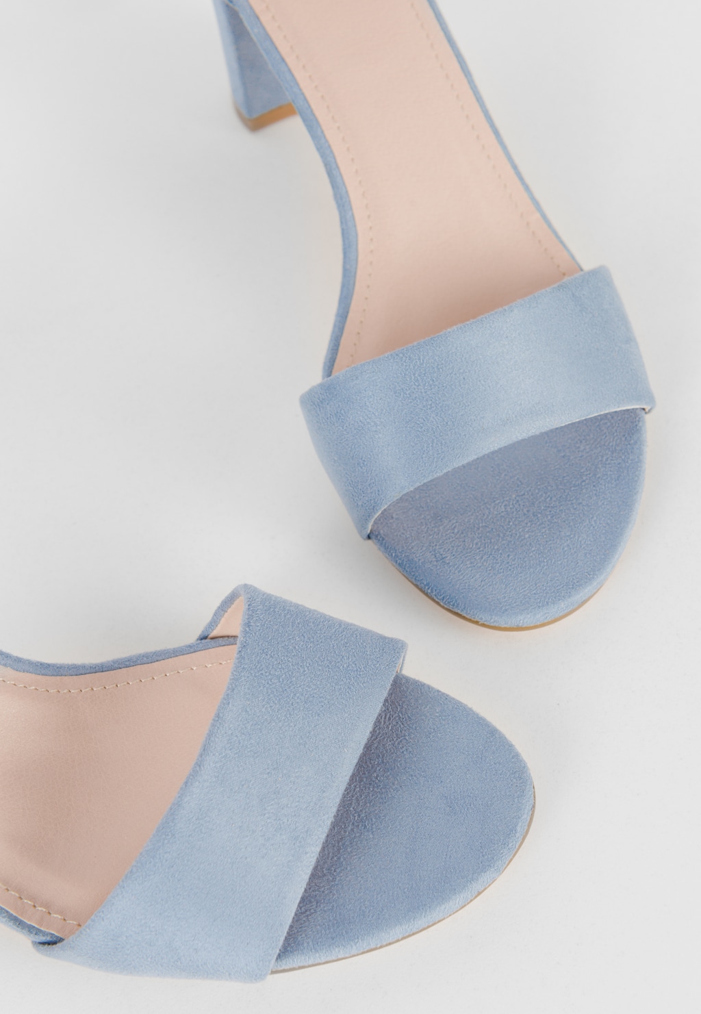 WJS niebieskie sandały damskie na obcasie z zakrytą piętą WJS74004-66 Widok 4