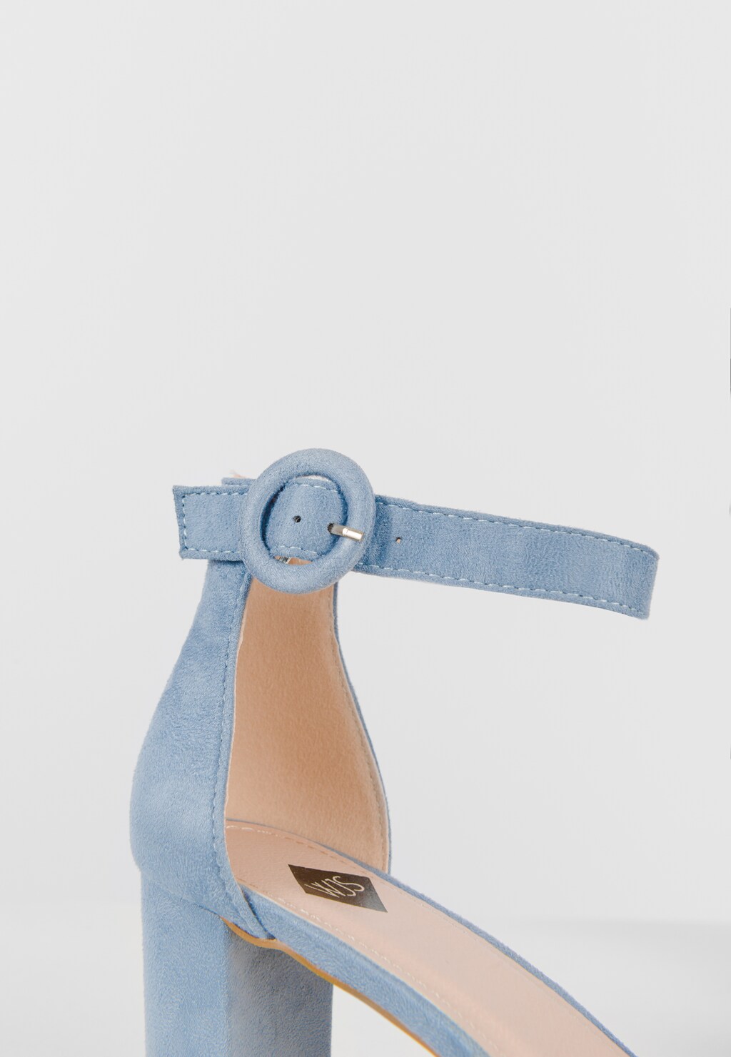 WJS niebieskie sandały damskie na obcasie z zakrytą piętą WJS74004-66 Widok 5