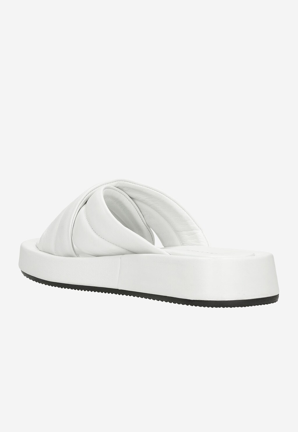 Białe klapki damskie na platformie z kontrastową podeszwą 74041-59 Widok 4