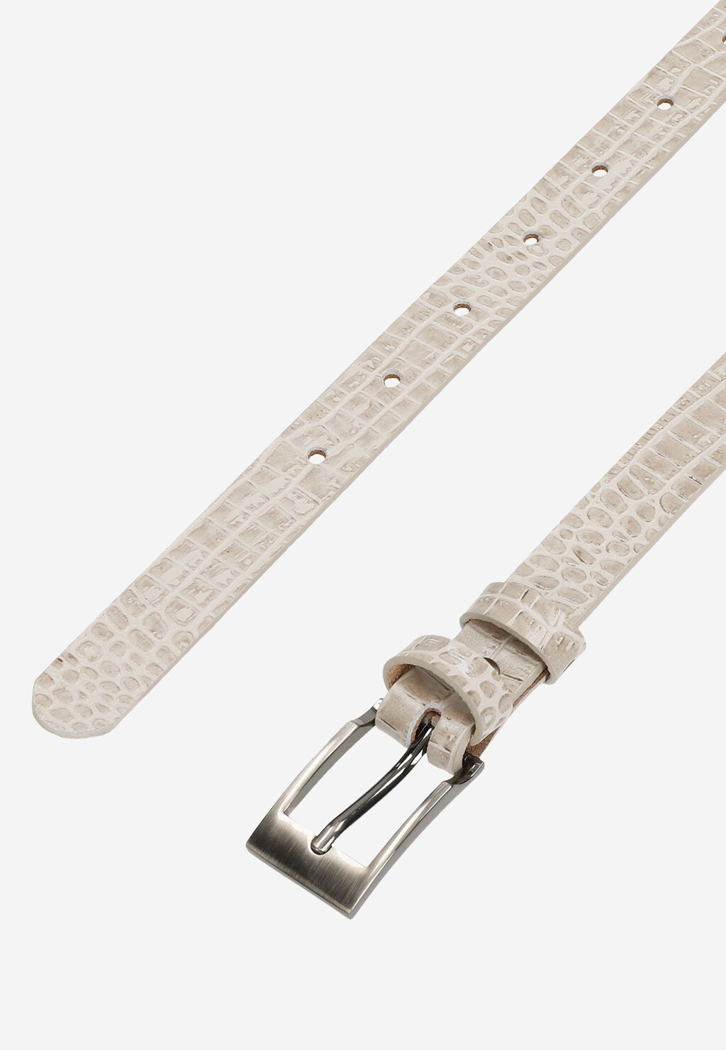 Tenký dámsky kožený opasok v béžovom prevedení 6967-54 Widok 4