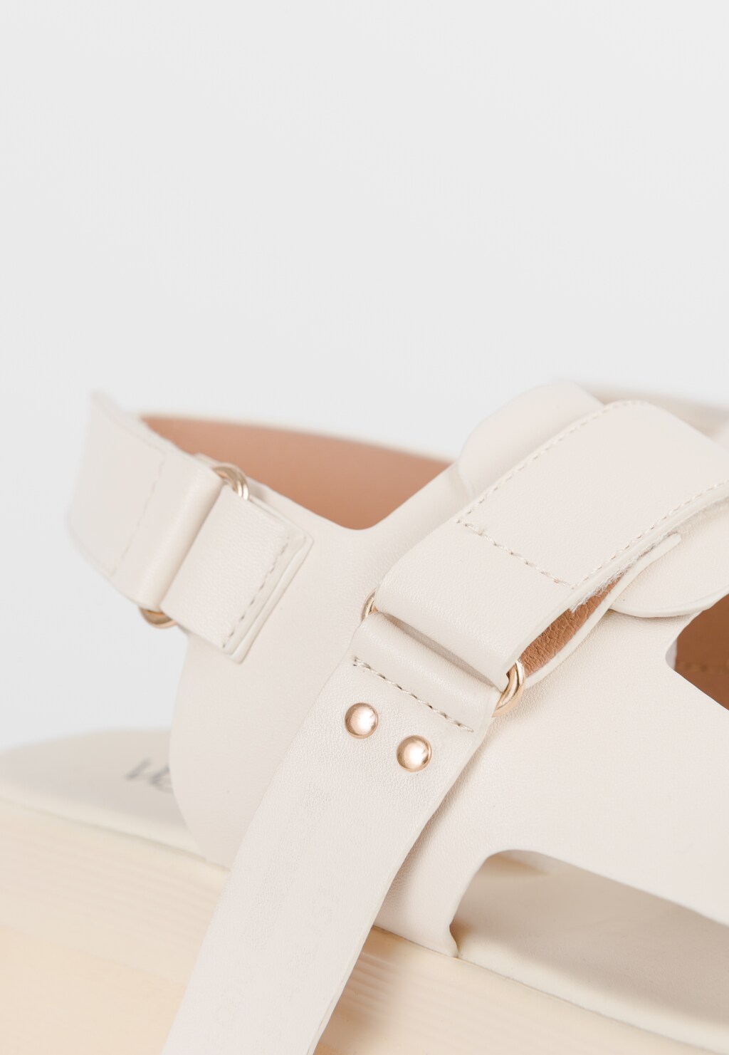 WJS oryginalne beżowe sandały damskie na platformie WJS74045-54 Widok 5