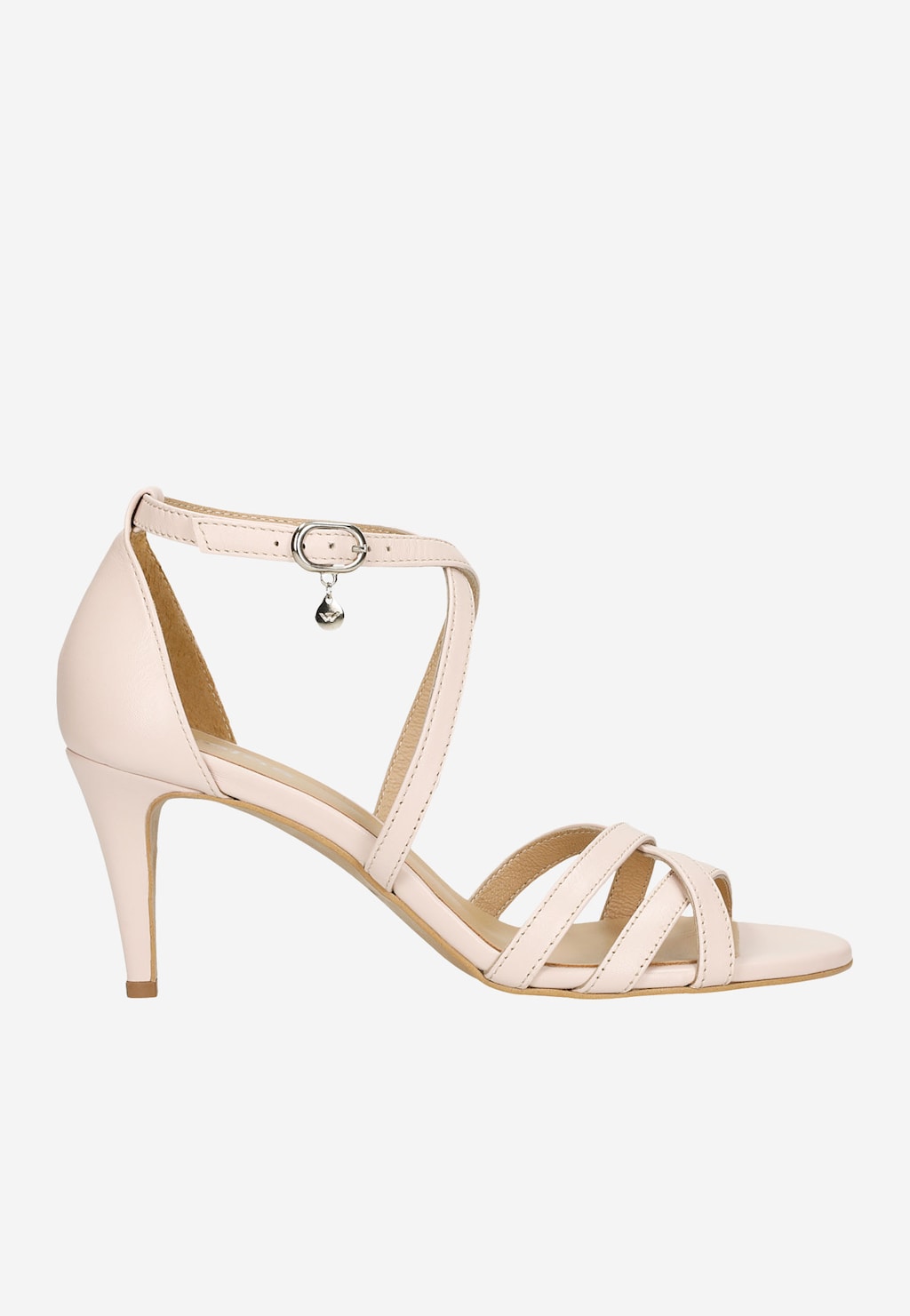Vytancujte sa o dušu v kožených sandáloch na podpätku 76064-54 Widok 1