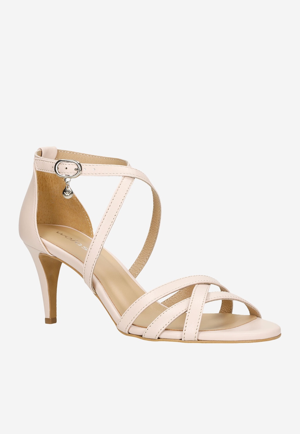 Vytancujte sa o dušu v kožených sandáloch na podpätku 76064-54 Widok 2