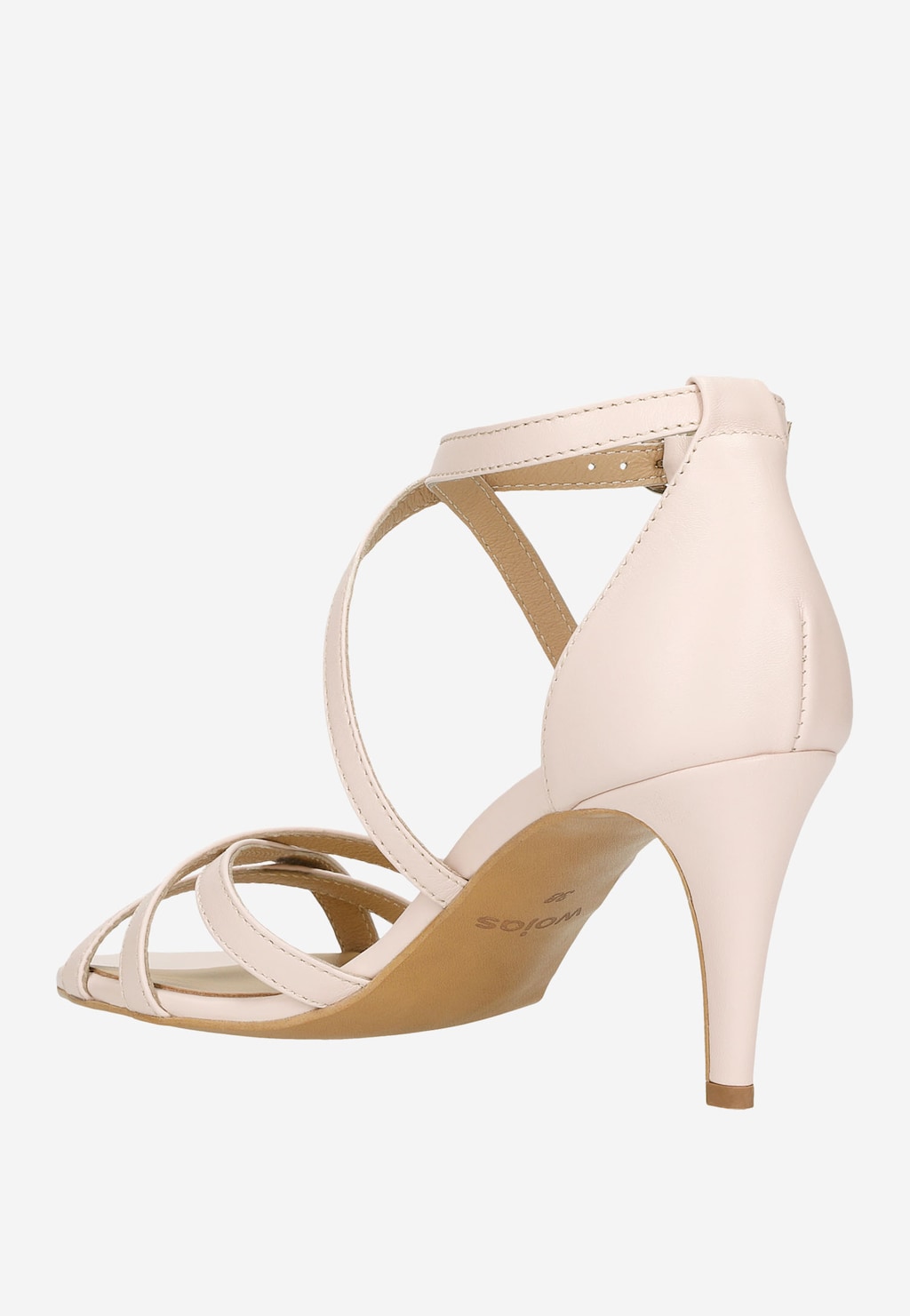 Vytancujte sa o dušu v kožených sandáloch na podpätku 76064-54 Widok 3