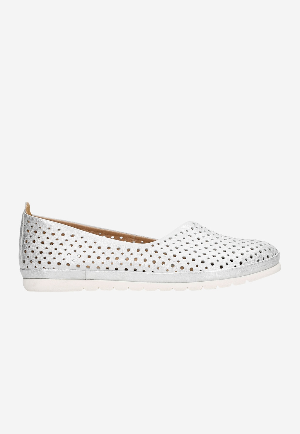 Stříbrné dámské polobotky z perforované kůže 46128-59 Widok 2