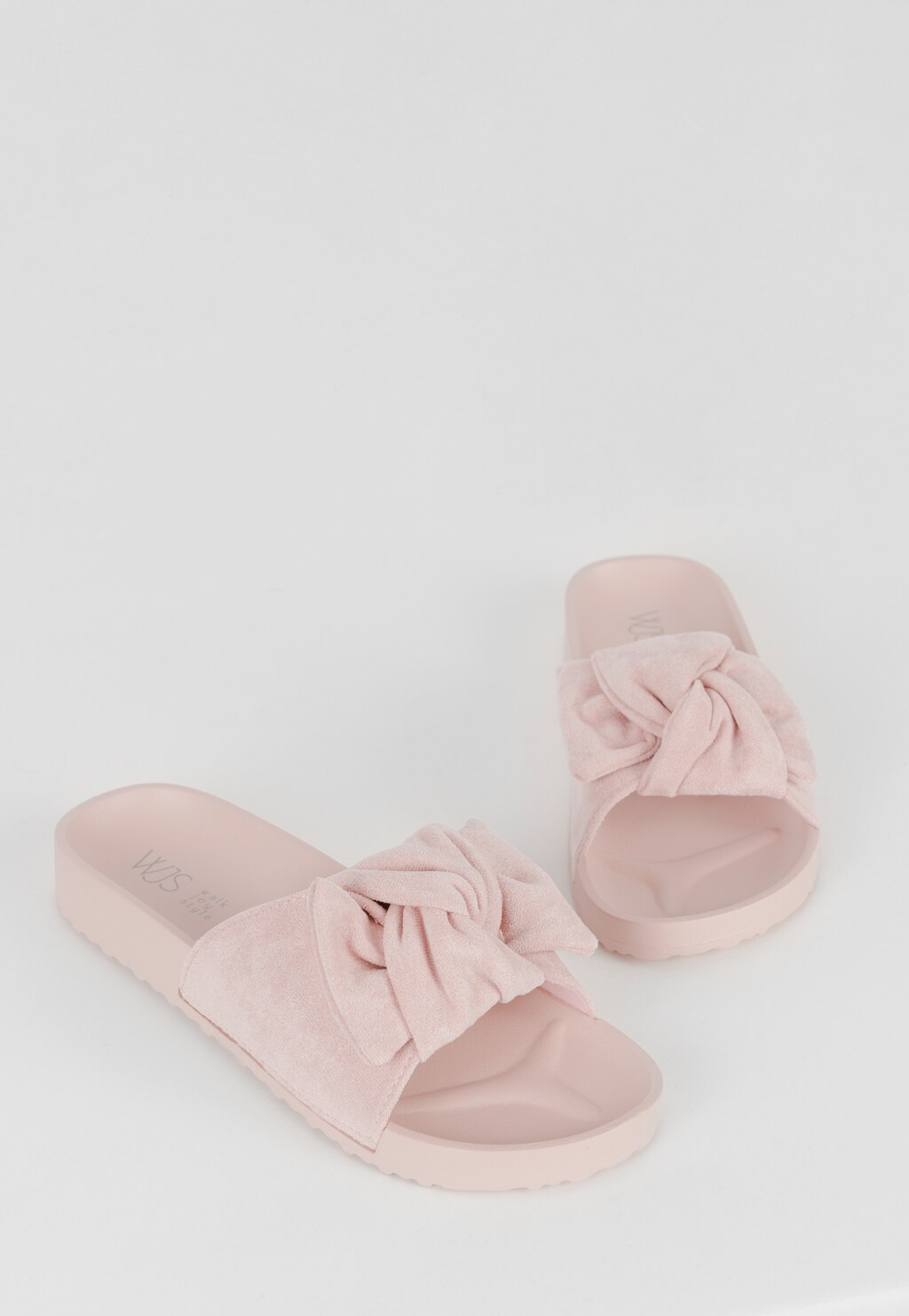 WJS różowe klapki damskie z kokardką na pasku WJS71004-65 Widok 4