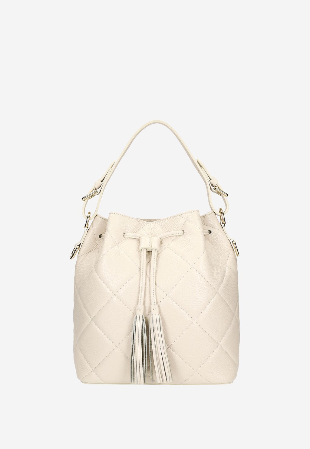 Torebka damska pikowana w kolorze beżowym 80281-54 Widok 2