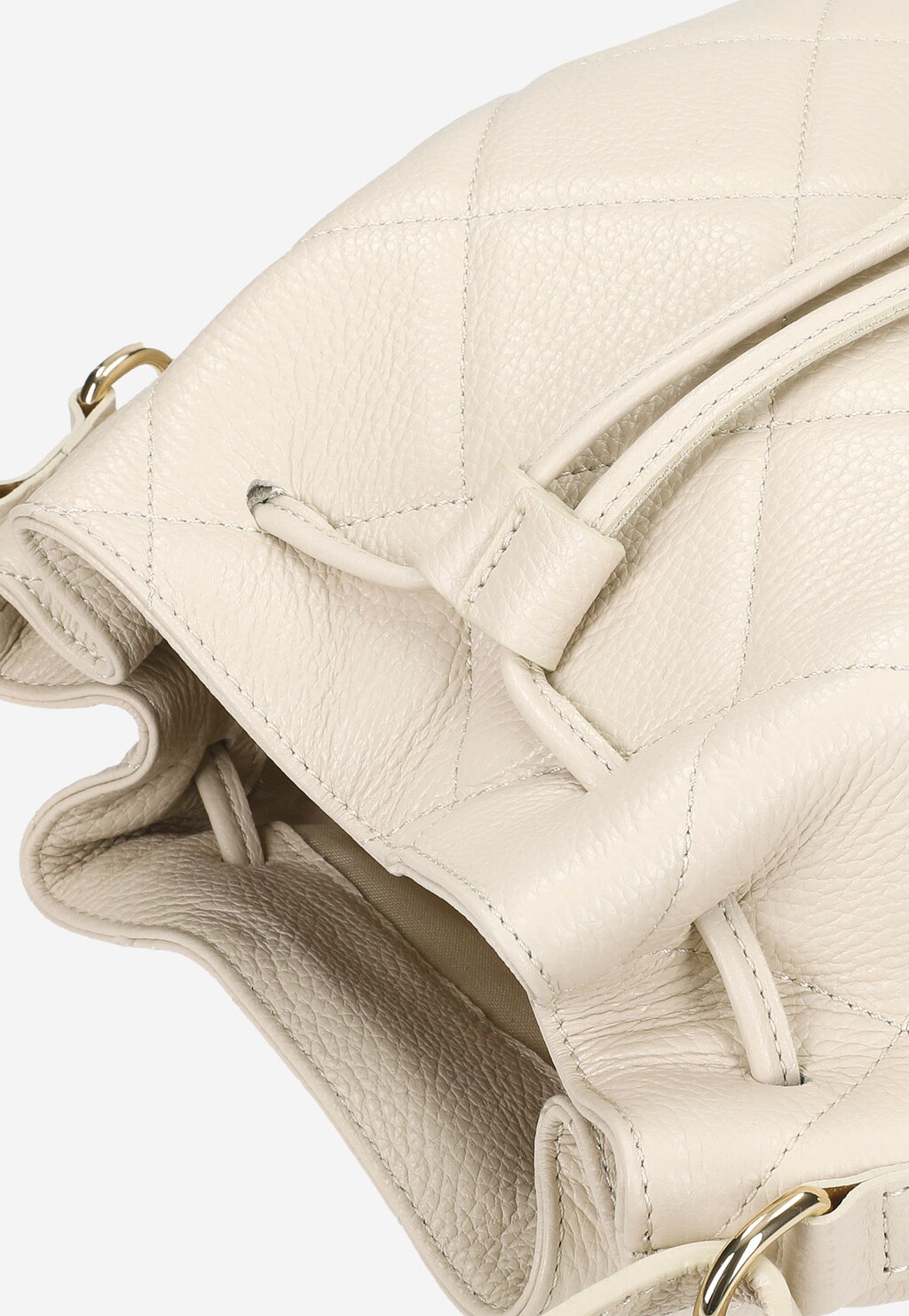 Torebka damska pikowana w kolorze beżowym 80281-54 Widok 6