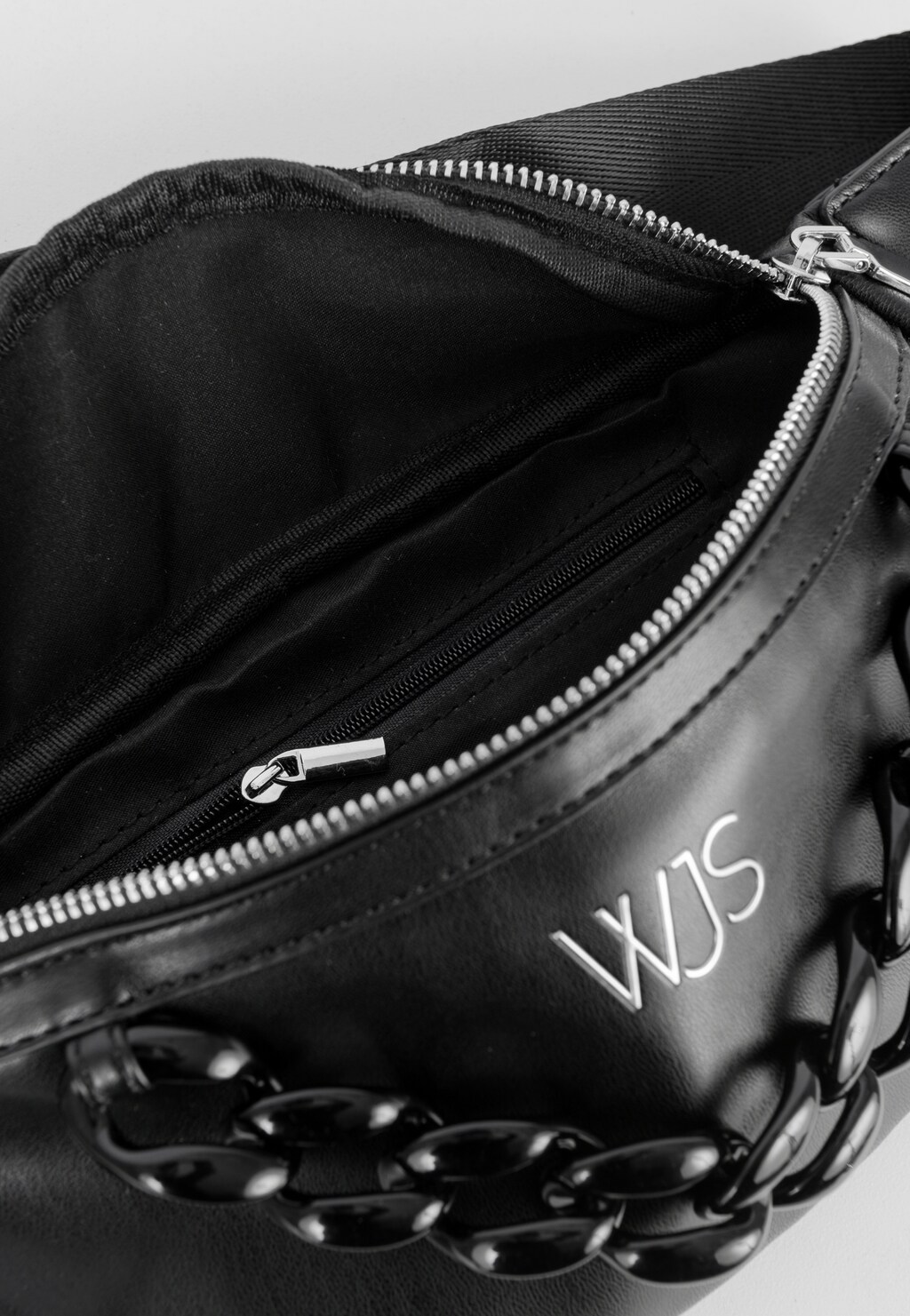 WJS czarna monochromatyczna nerka damska WJS83009-51 Widok 4