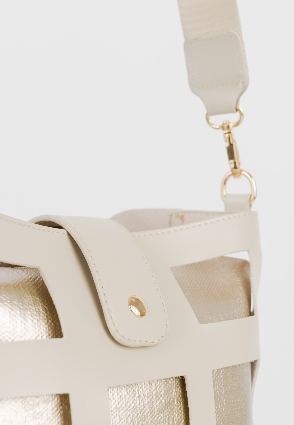 WJS beżowa torebka damska ze złotym środkiem WJS76109-84 Widok 3