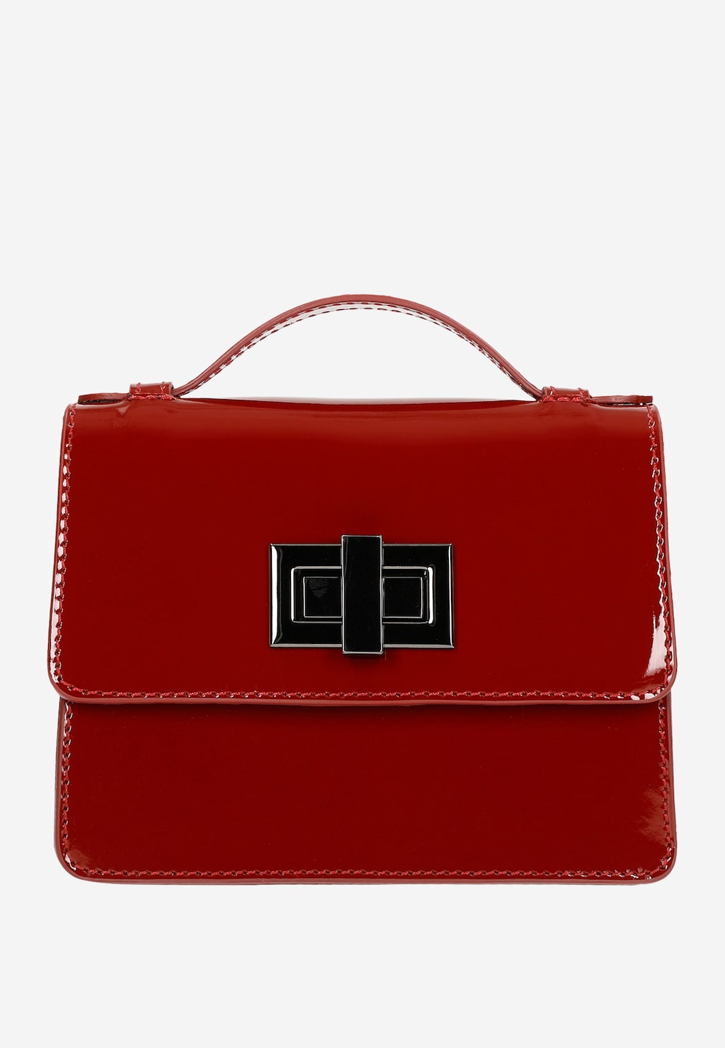 Červená lakovaná dámska kabelka do ruky aj crossbody 80215-35 Widok 2