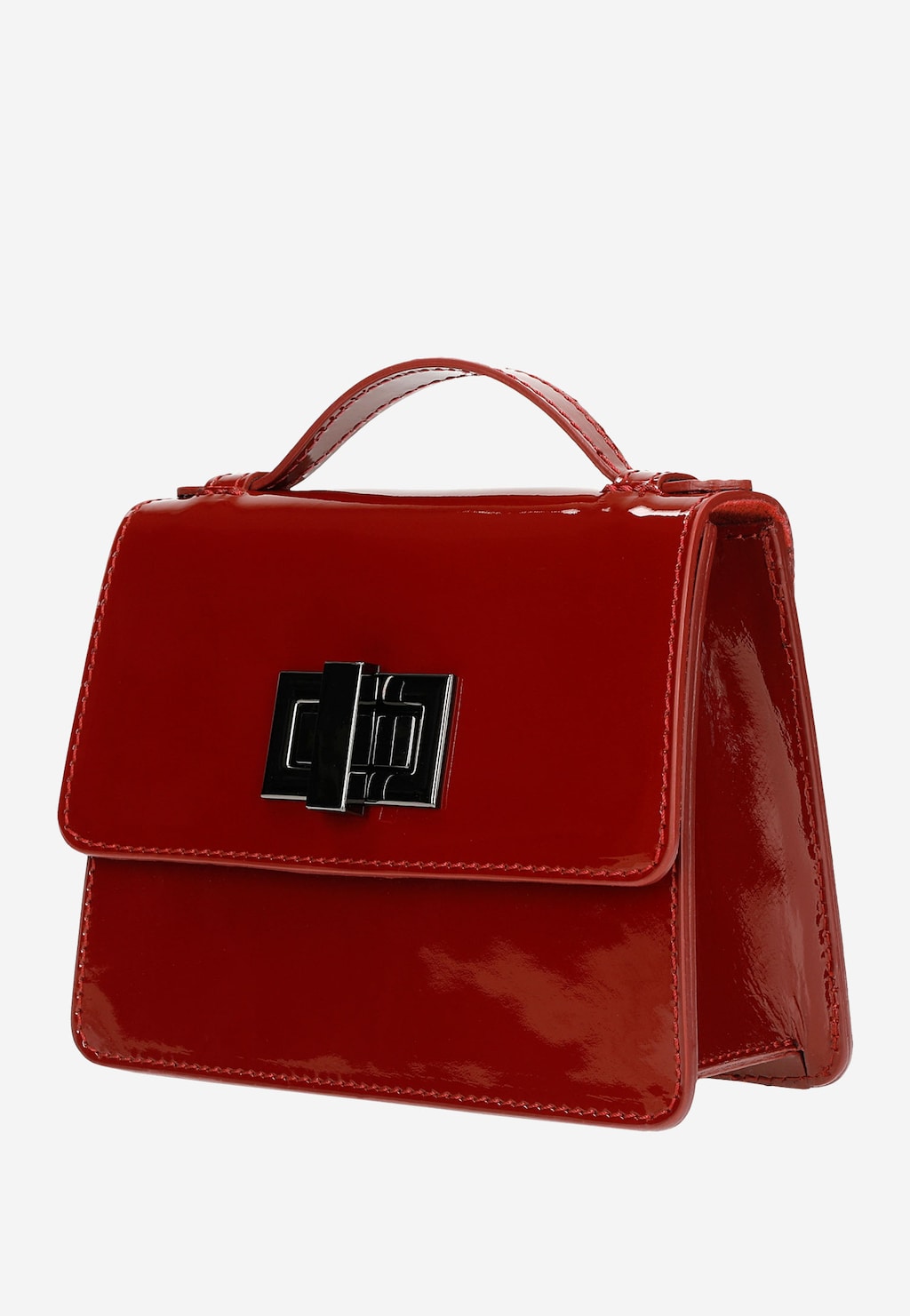 Červená lakovaná dámska kabelka do ruky aj crossbody 80215-35 Widok 3