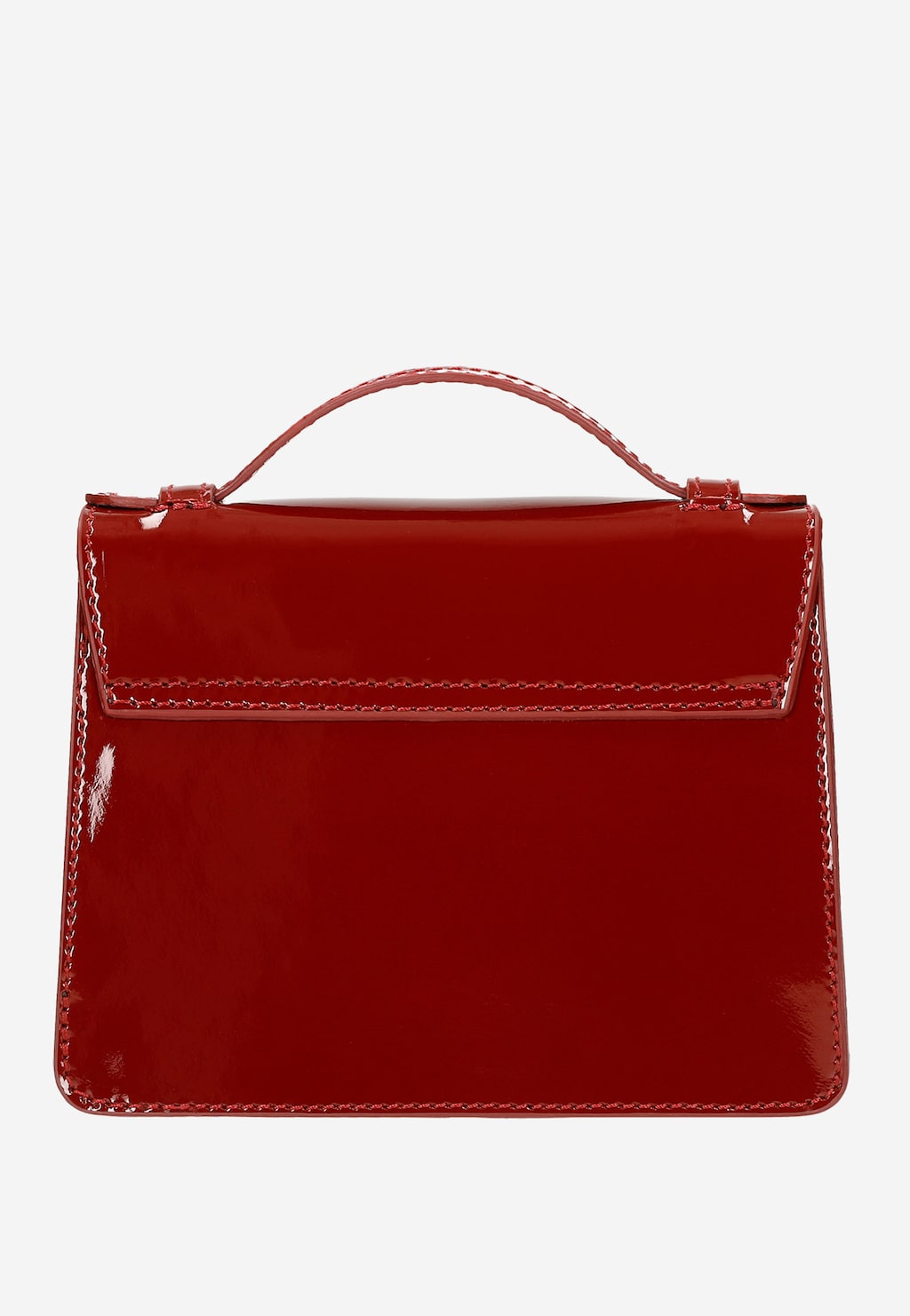 Červená lakovaná dámska kabelka do ruky aj crossbody 80215-35 Widok 4