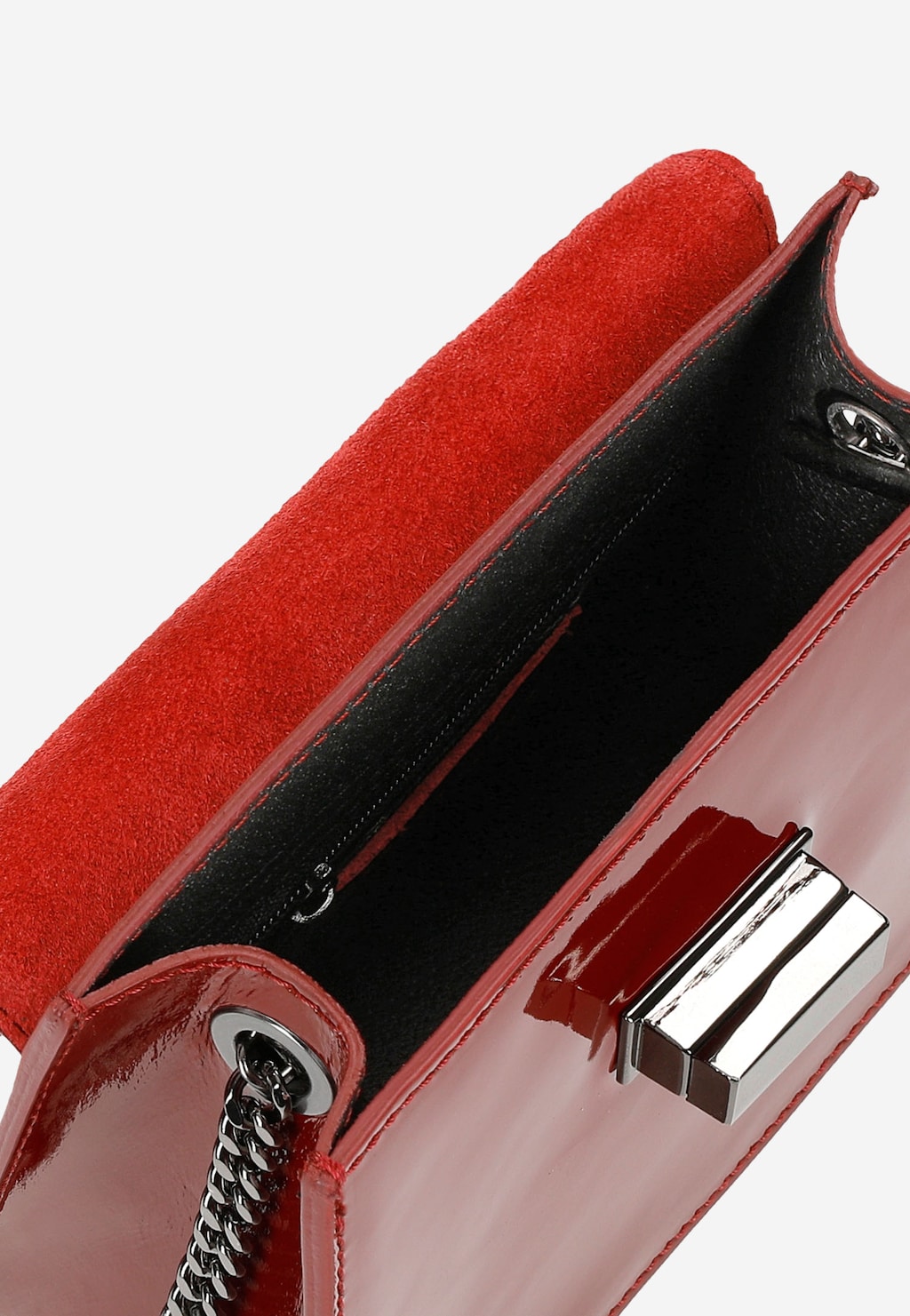 Červená lakovaná dámska kabelka do ruky aj crossbody 80215-35 Widok 6